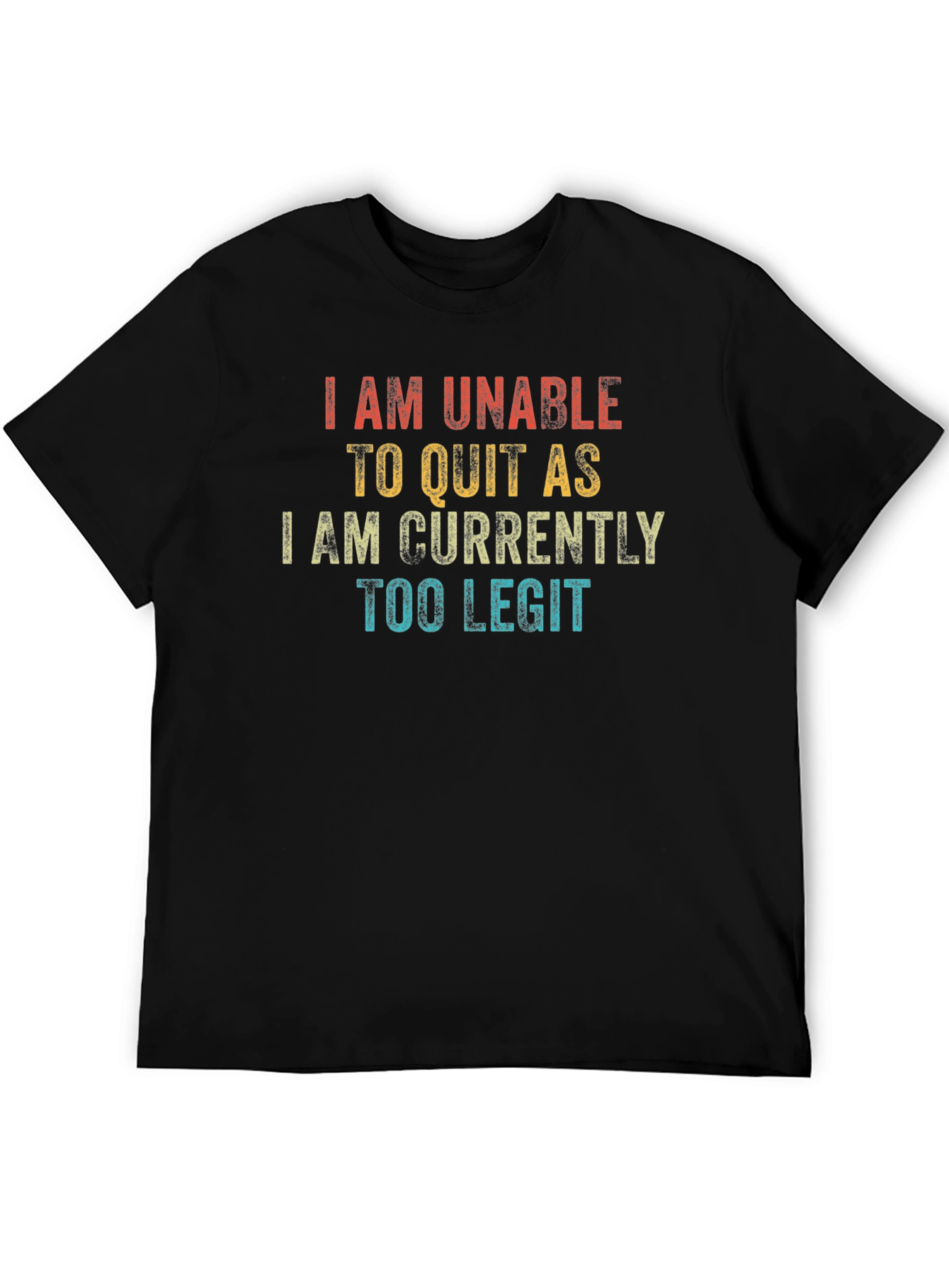 Black Too Legit to Quit Graphic T-Shirt view 5