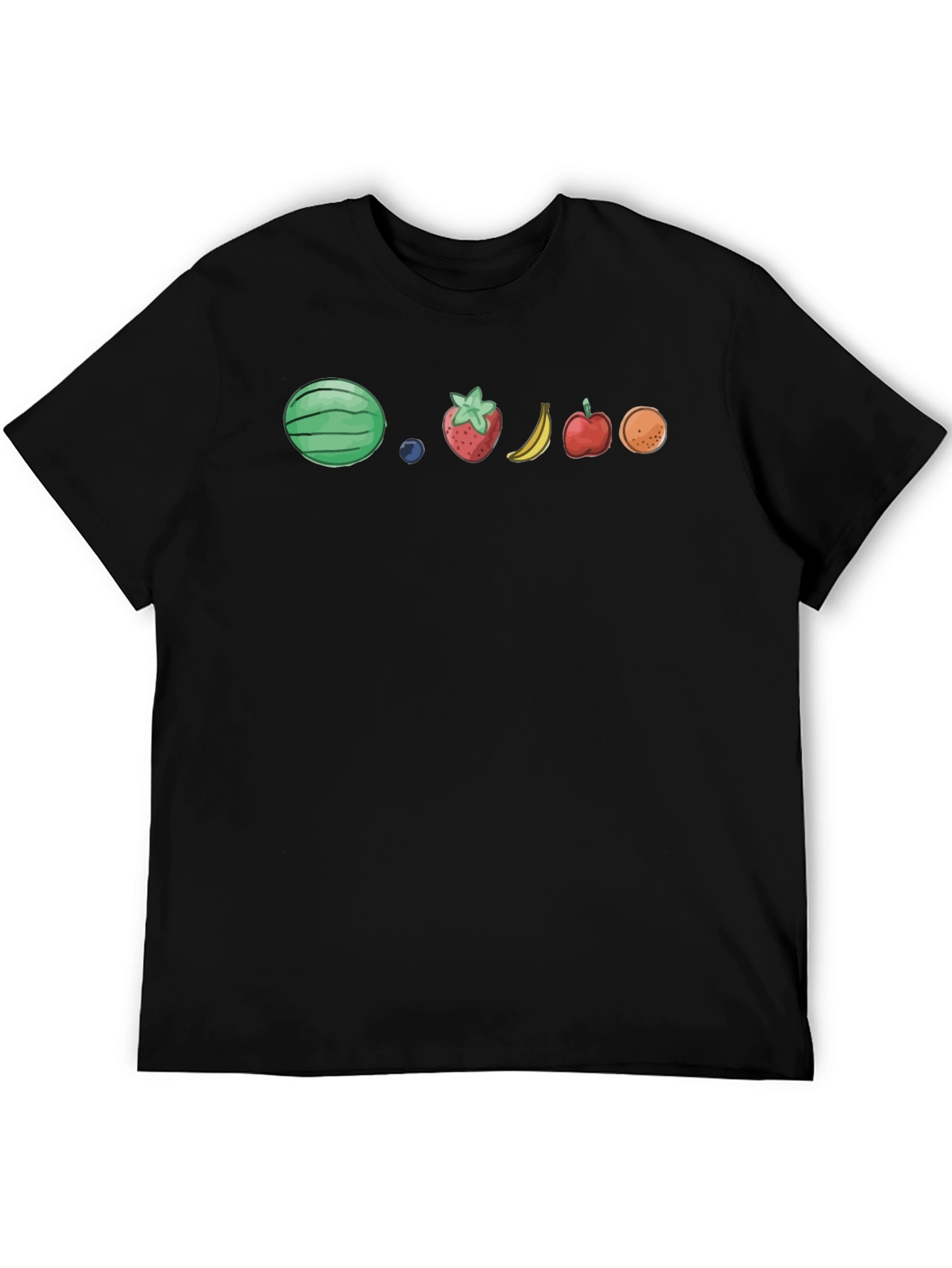 Black Fruit Lineup Black T-Shirt view 5