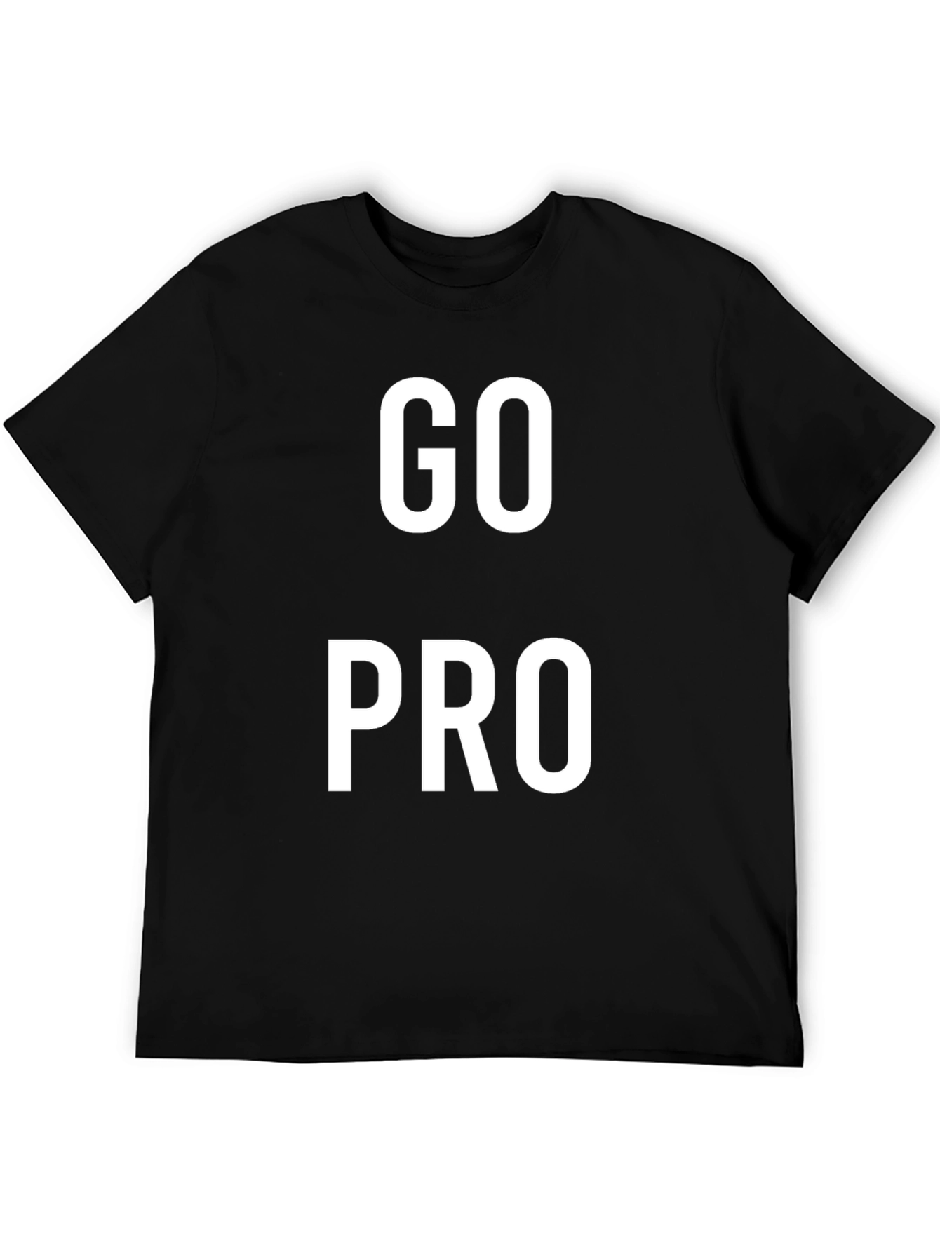 Black Go Pro Black Graphic Tee for Active Lifestyle view 5