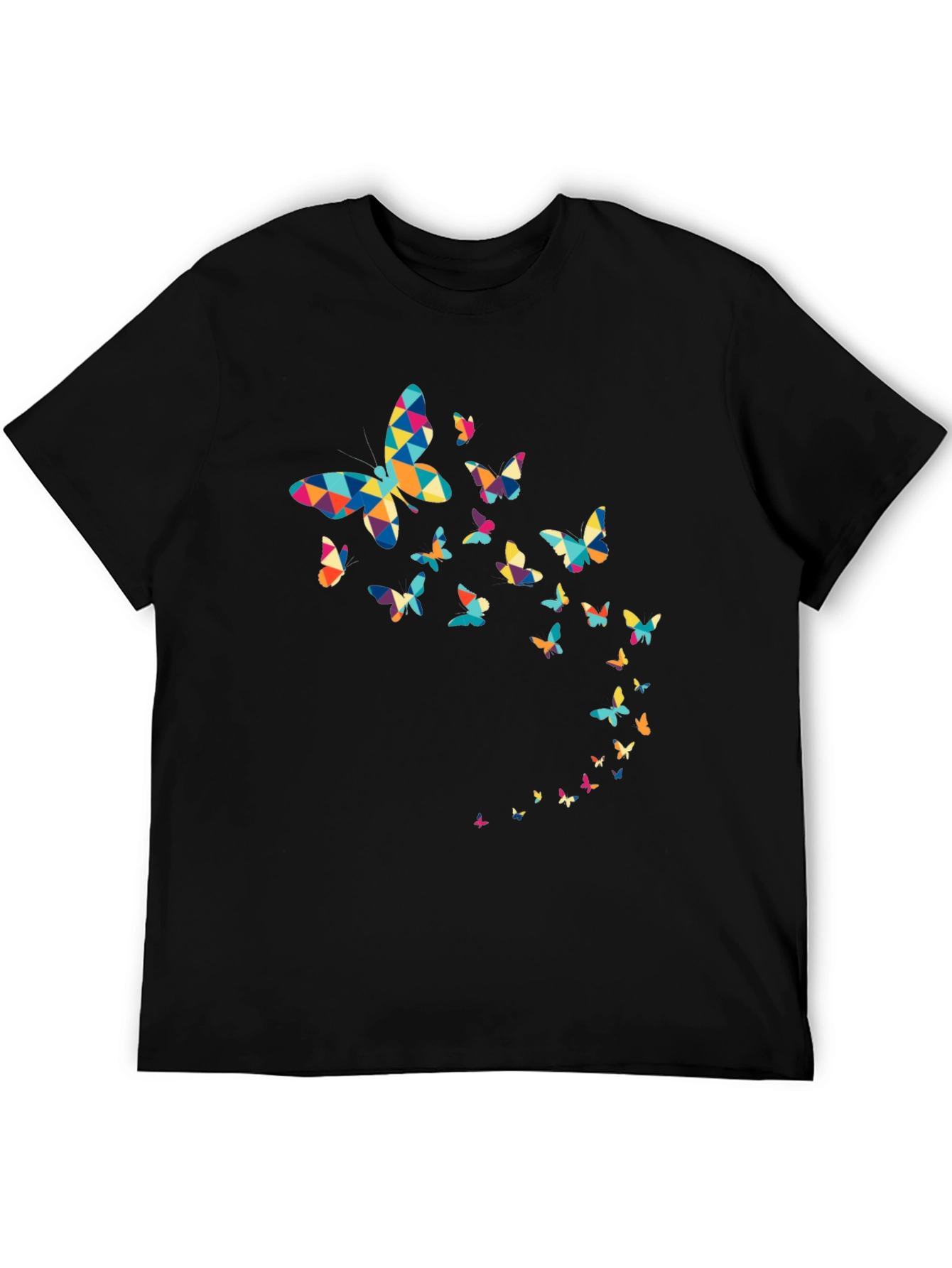 Black Butterfly Graphic Black T-Shirt view 5
