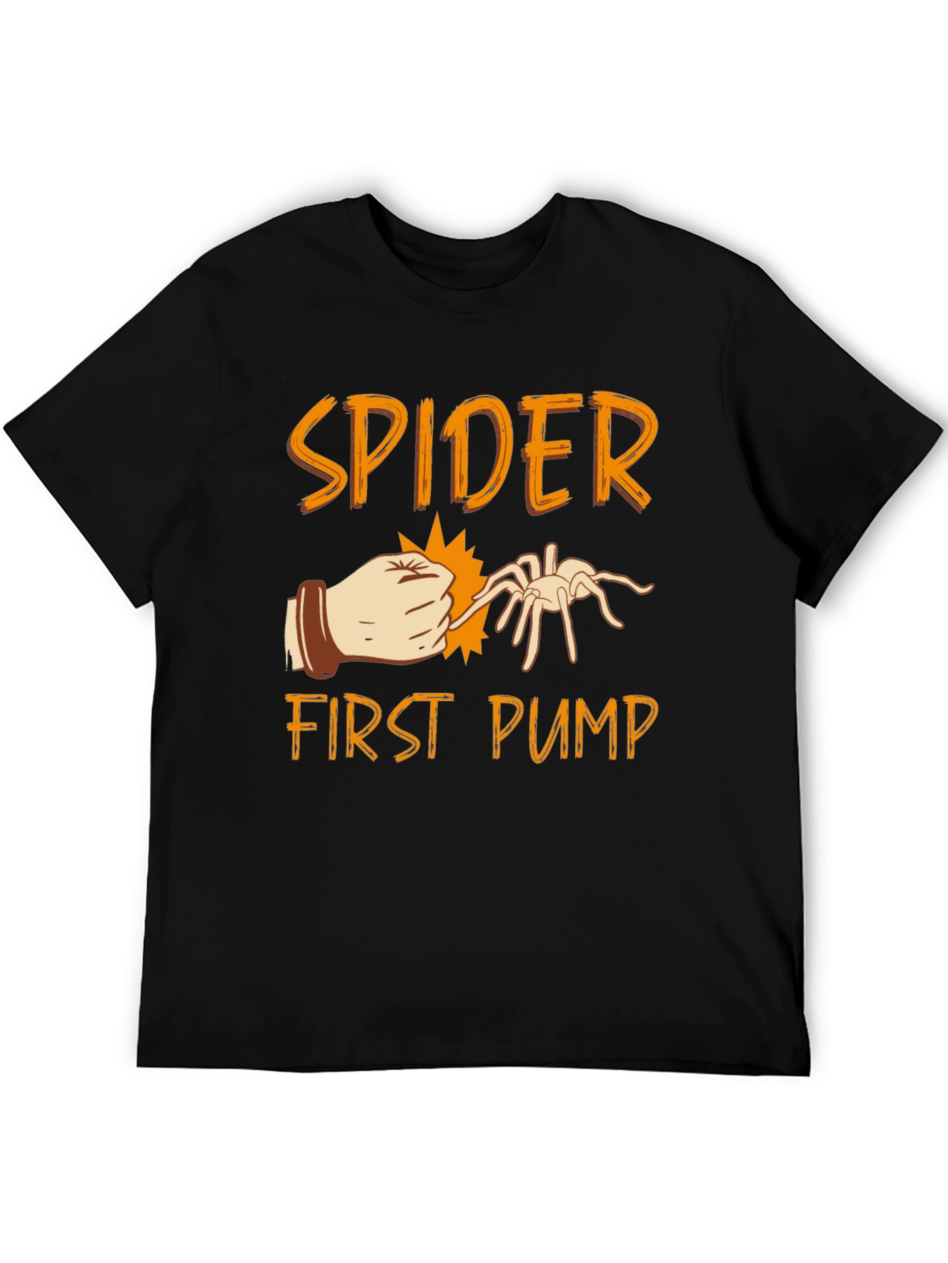 Black Spider First Pump Black Graphic T-Shirt view 5