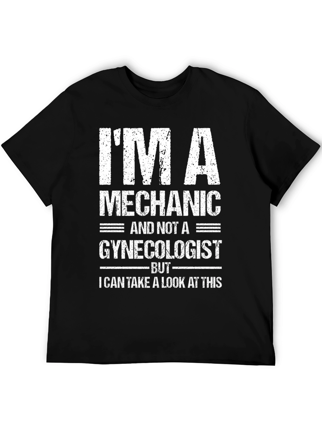 Black I'm a Mechanic T-Shirt view 5