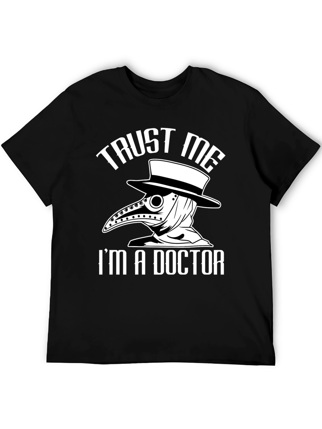 Black Trust Me I'm a Doctor Plague Doctor T-Shirt view 5
