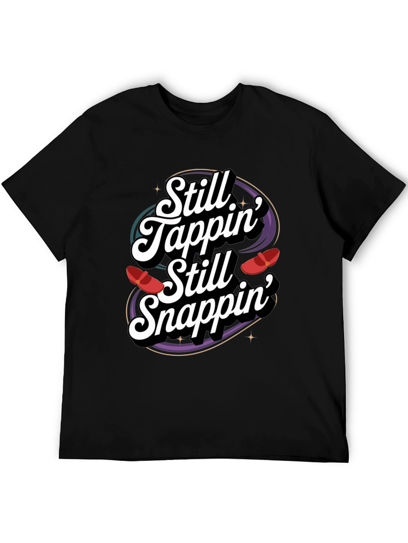 Black Still Tappin' Still Snappin' Graphic Tee view 5