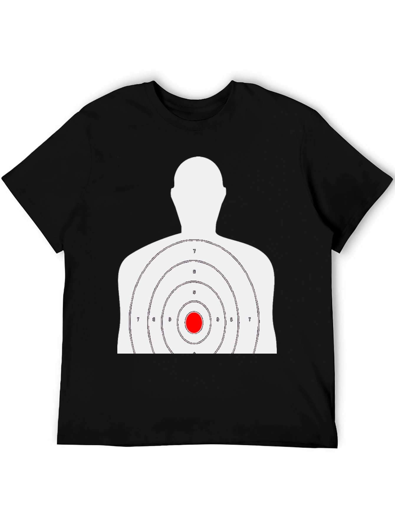 Black Target Practice T-Shirt - Bullseye Design view 5