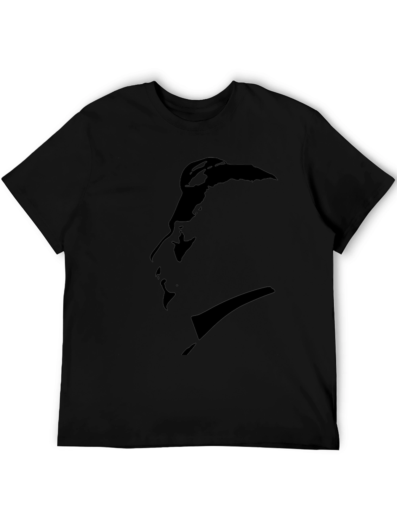 Black Minimalist Silhouette Graphic Black T-Shirt view 5