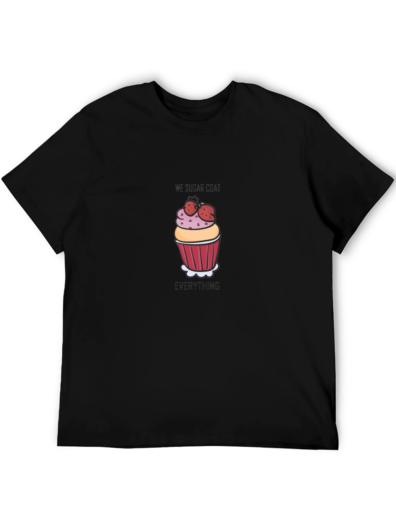 Black Sugar Coat Cupcake Graphic Tee view 5