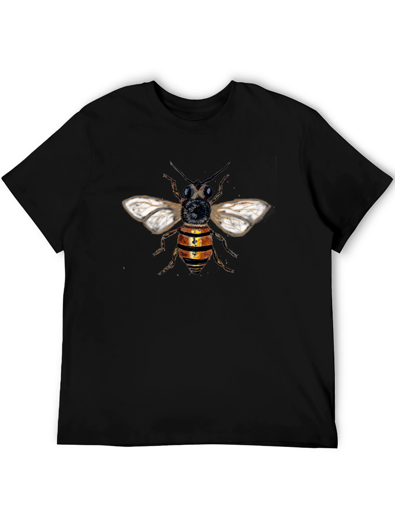 Black Bee Graphic T-Shirt - Black Cotton Blend view 5