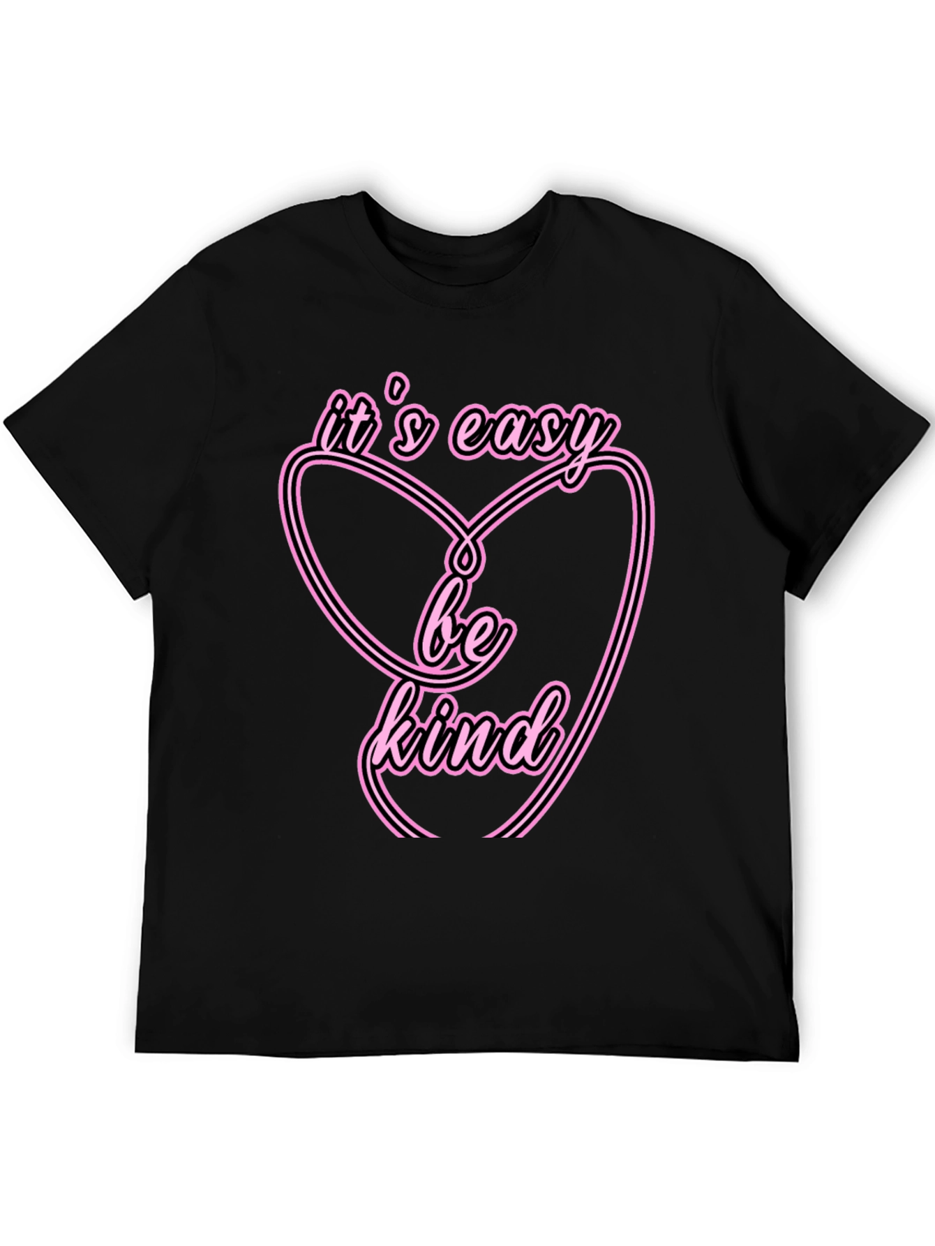 Black It's Easy Be Kind T-Shirt view 5
