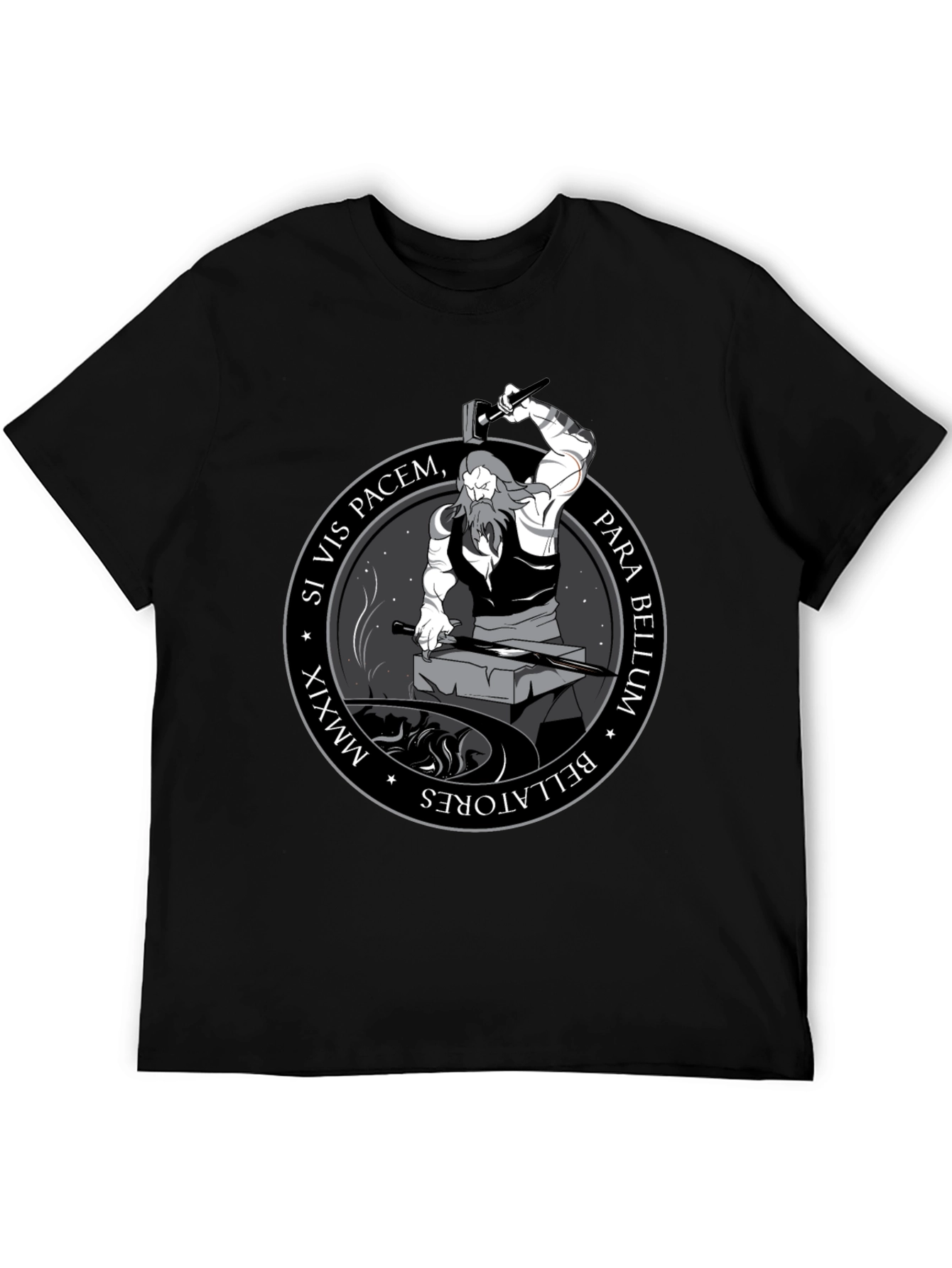 Black Si Vis Pacem, Para Bellum Graphic Tee view 5
