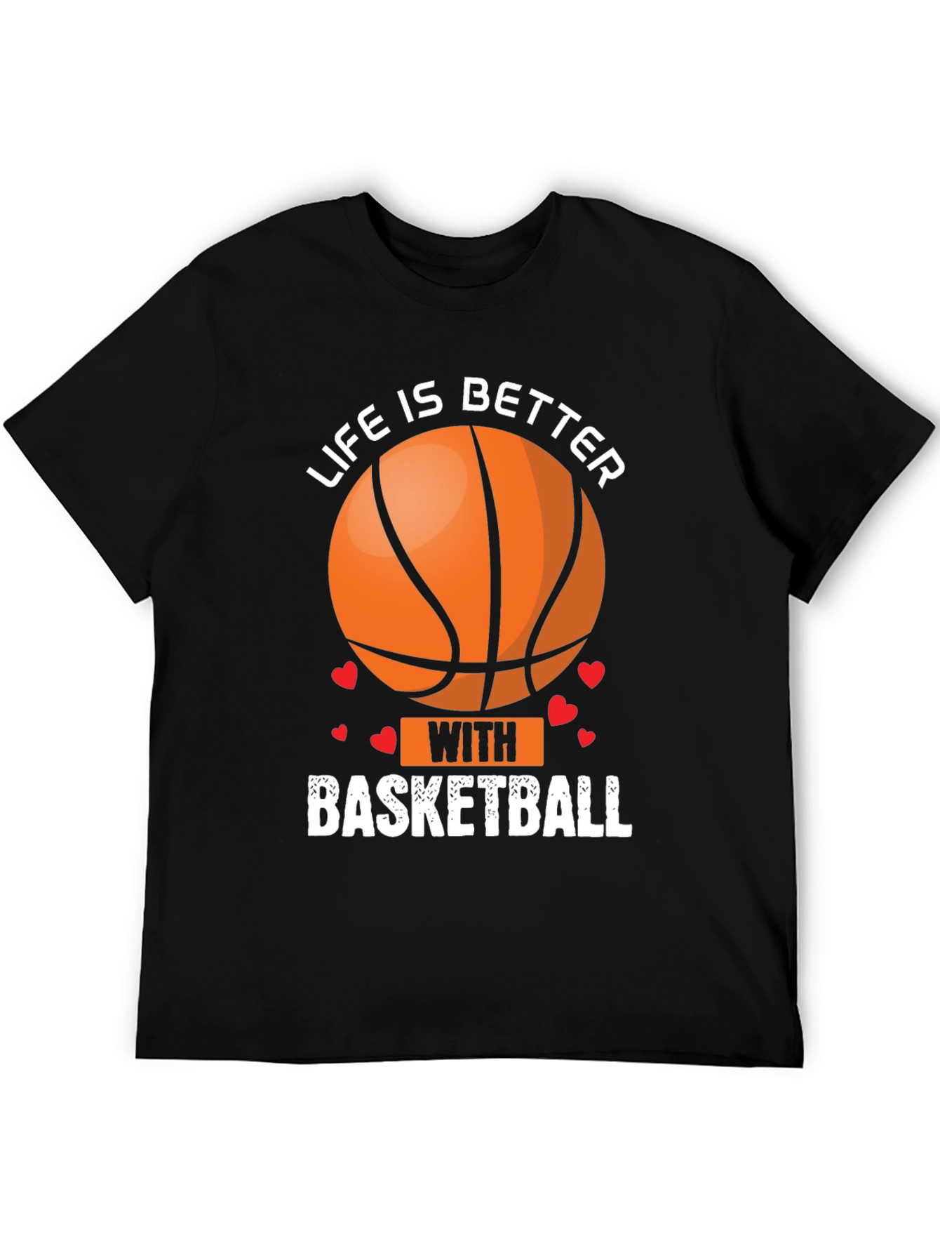 Black Life Is Better With Basketball Graphic T-Shirt view 5