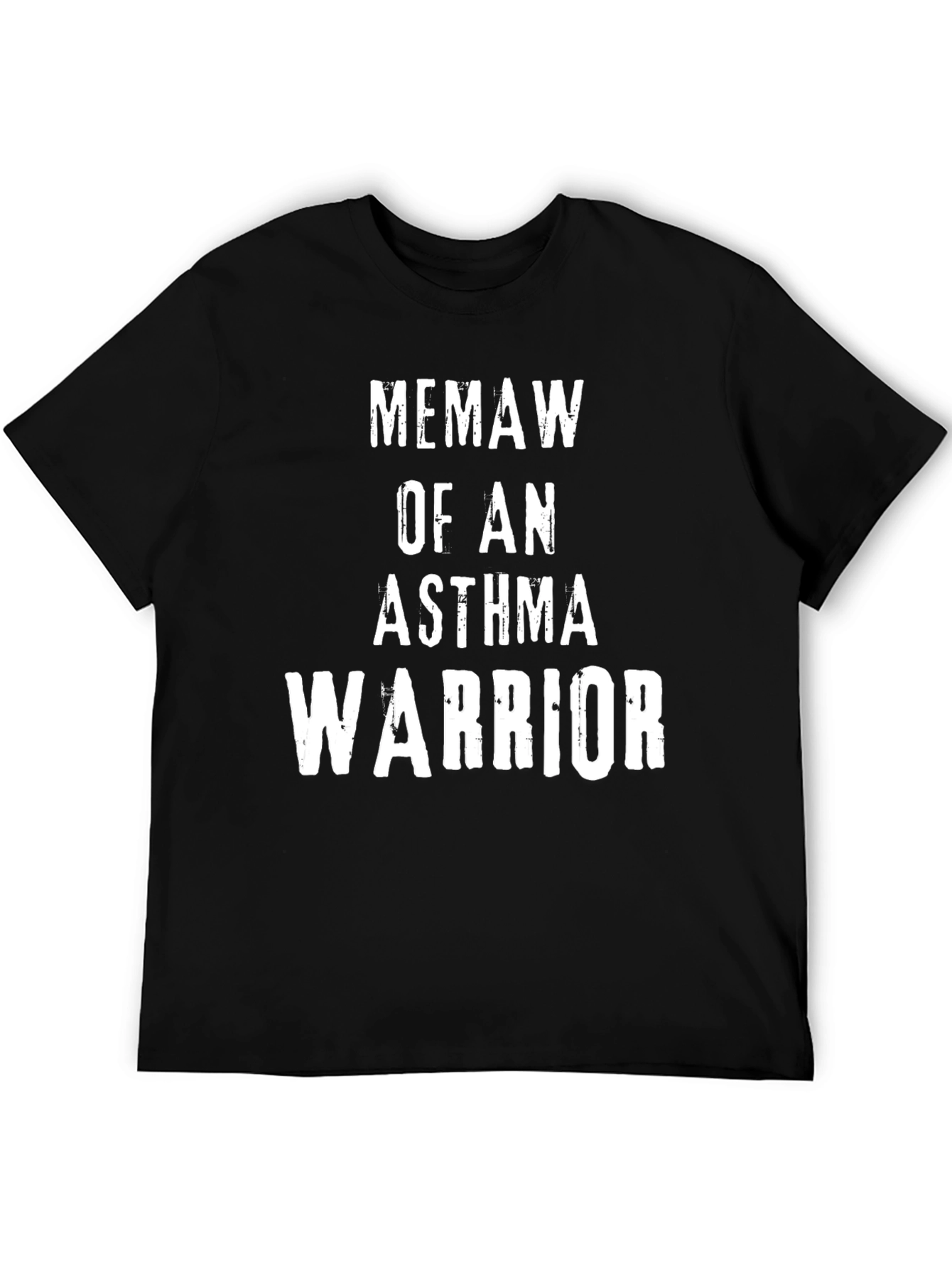 Black Memaw of an Asthma Warrior T-Shirt view 5