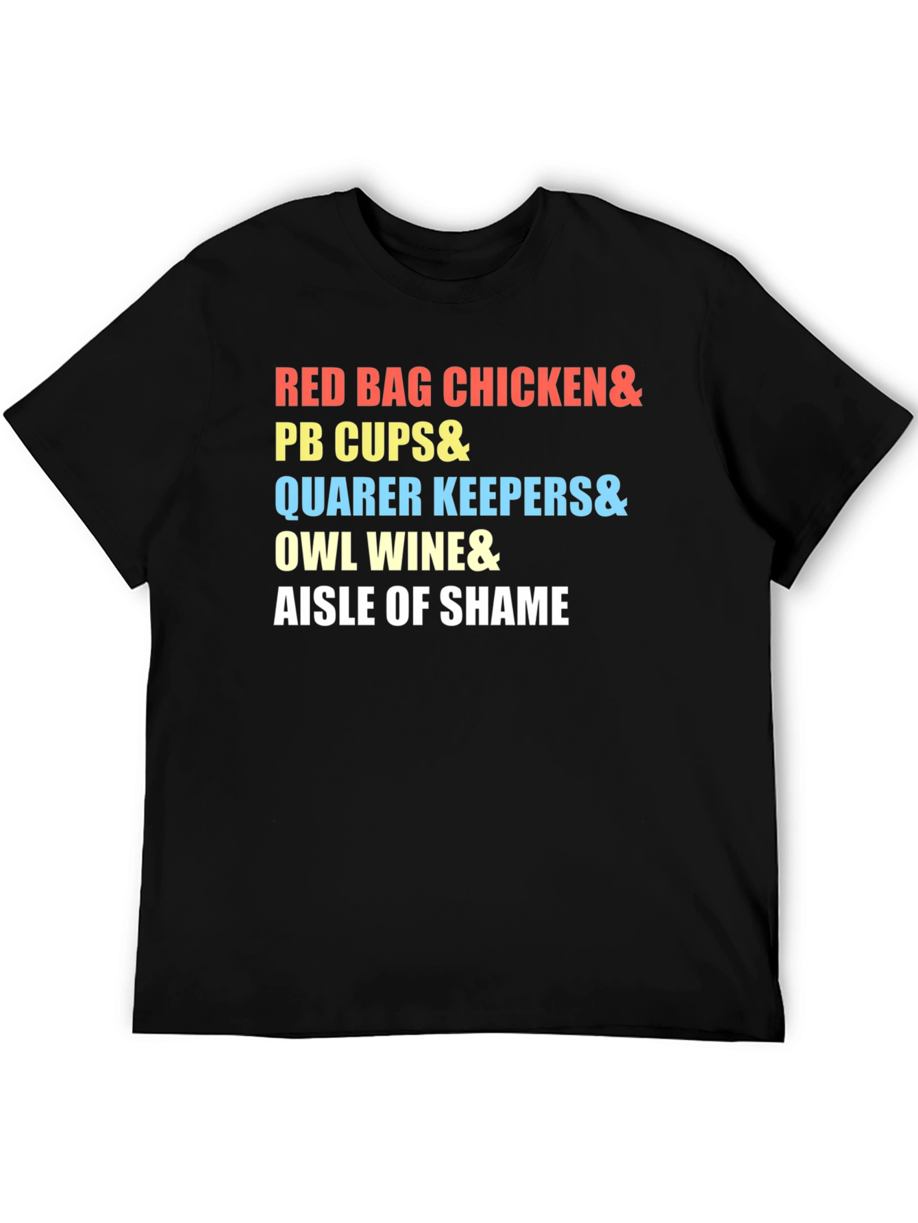 Black Red Bag Chicken & More T-Shirt view 5