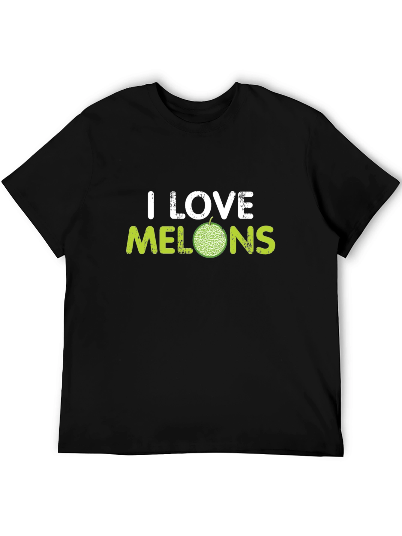 Black I Love Melons Graphic T-Shirt - Black view 5