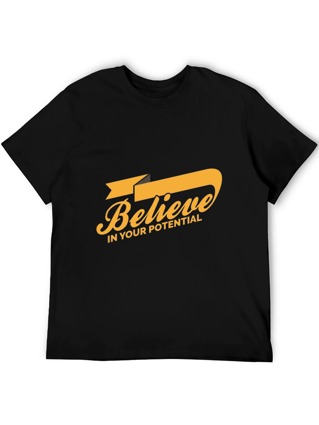 Black Believe in Your Potential Graphic Tee view 5