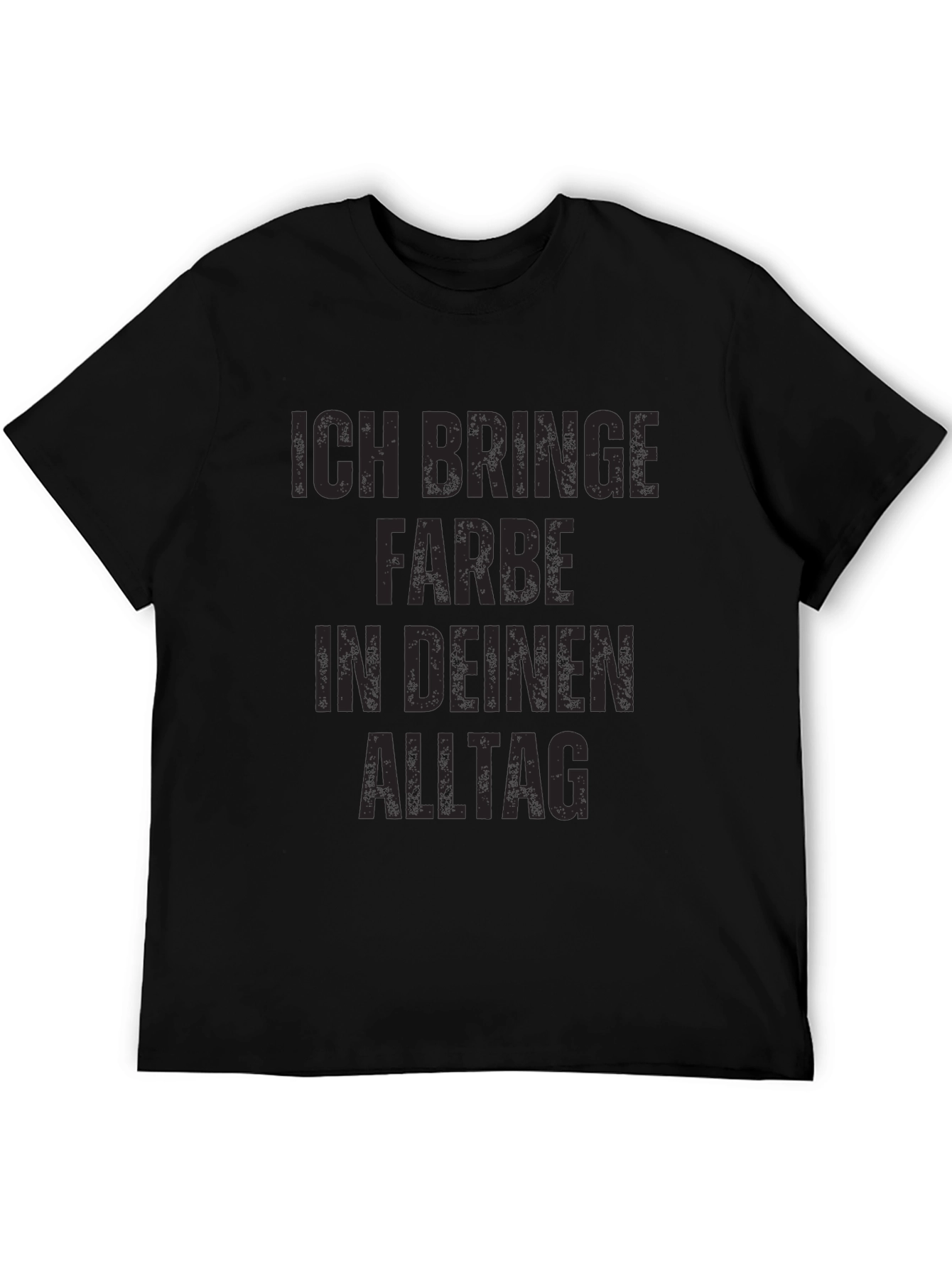 Black Ich Bringe Farbe T-Shirt - Men's Black Tee view 5