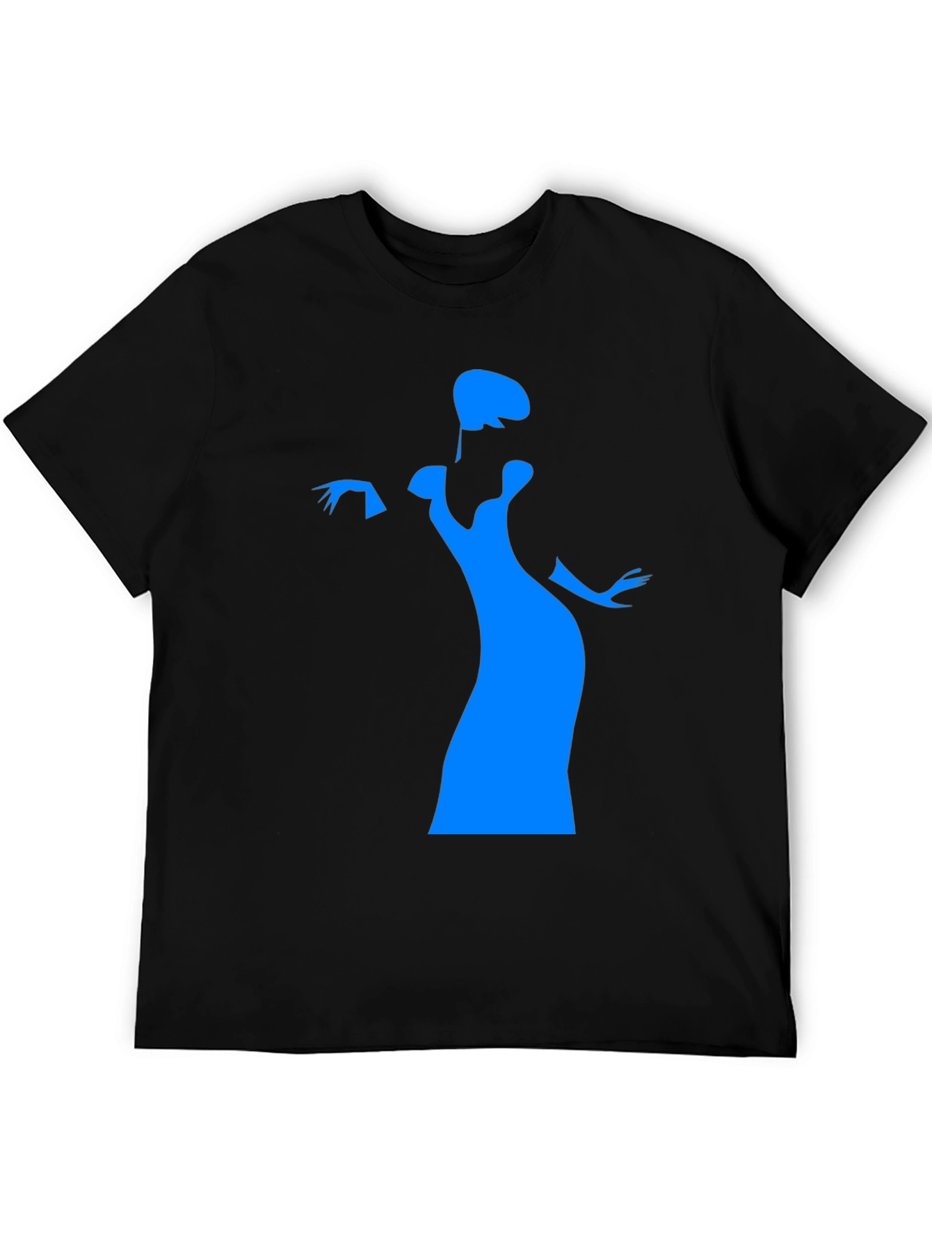 Black Elegant Silhouette Graphic T-Shirt view 5