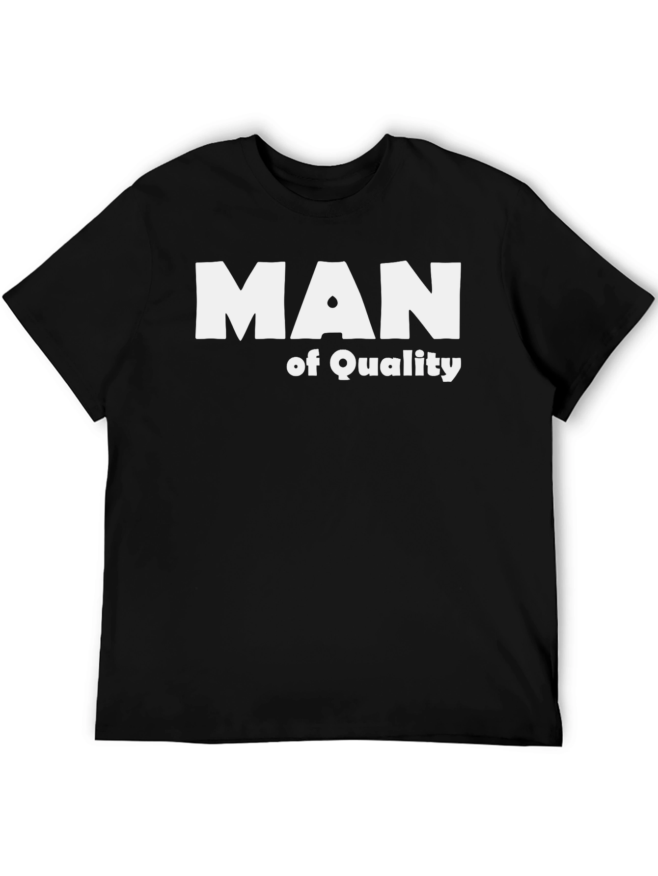 Black Man of Quality Graphic T-Shirt - Black view 5