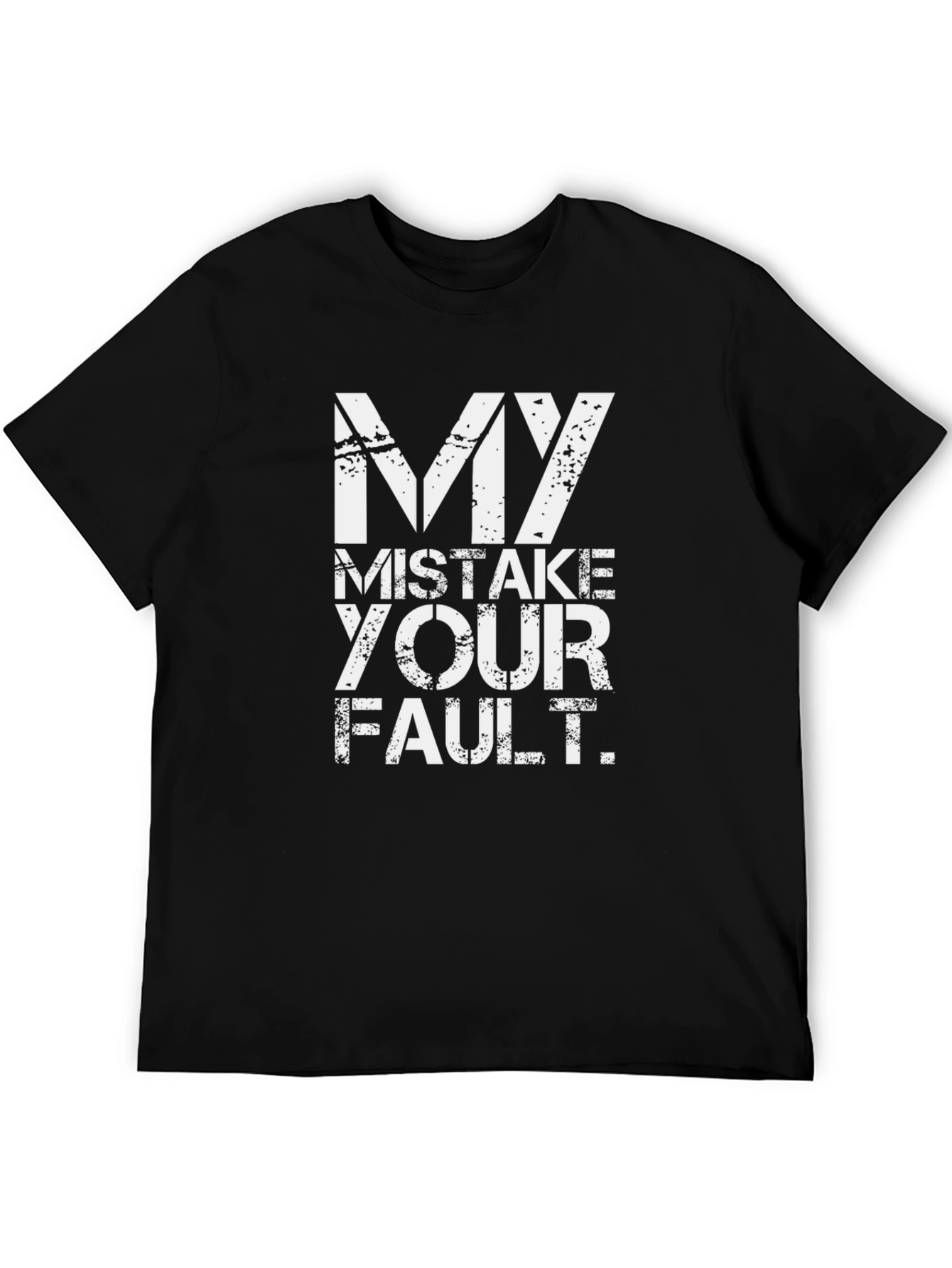 Black My Mistake Your Fault Graphic Print Tee view 5