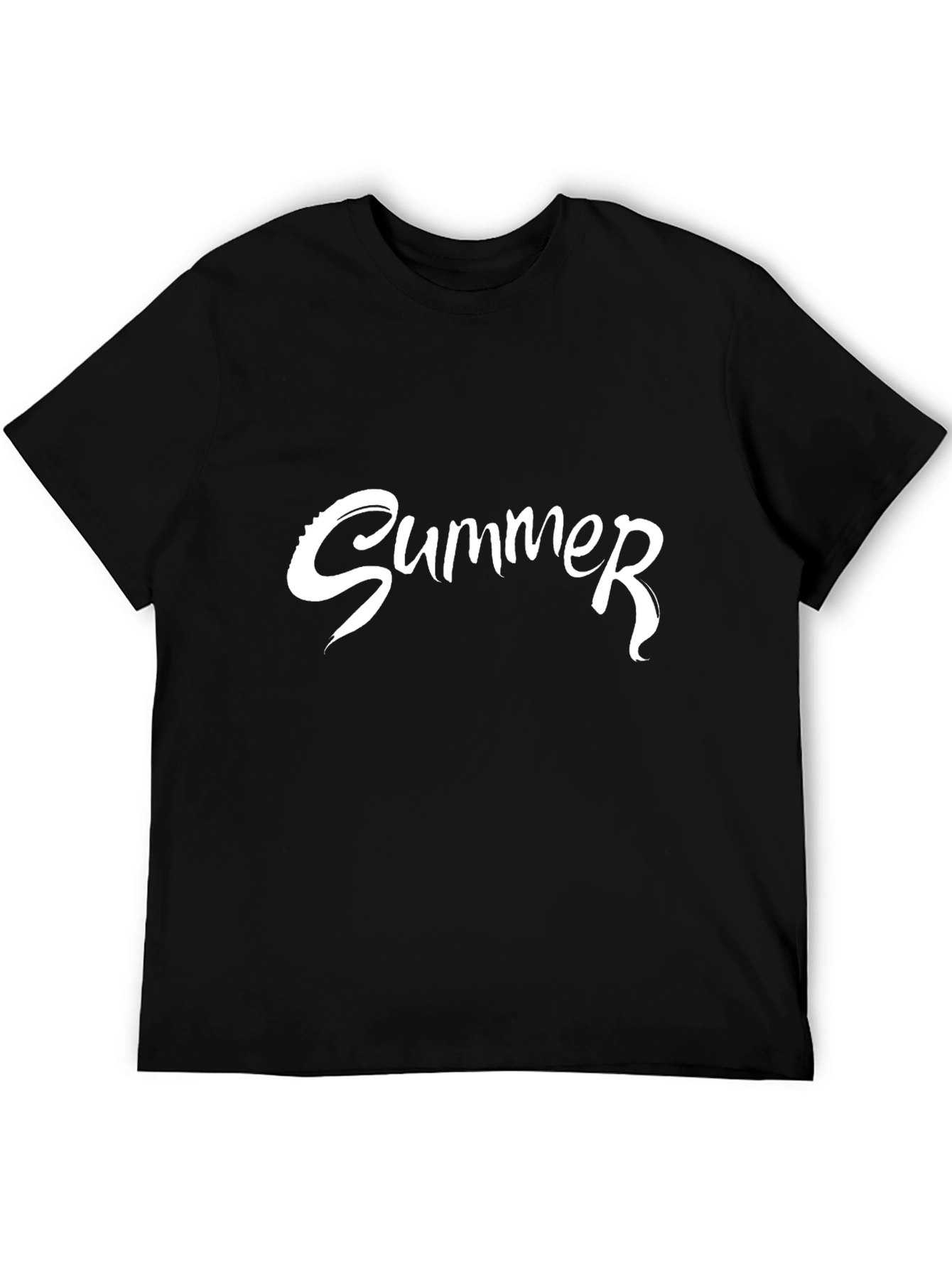 Black Summer Graphic Print Black T-Shirt view 5