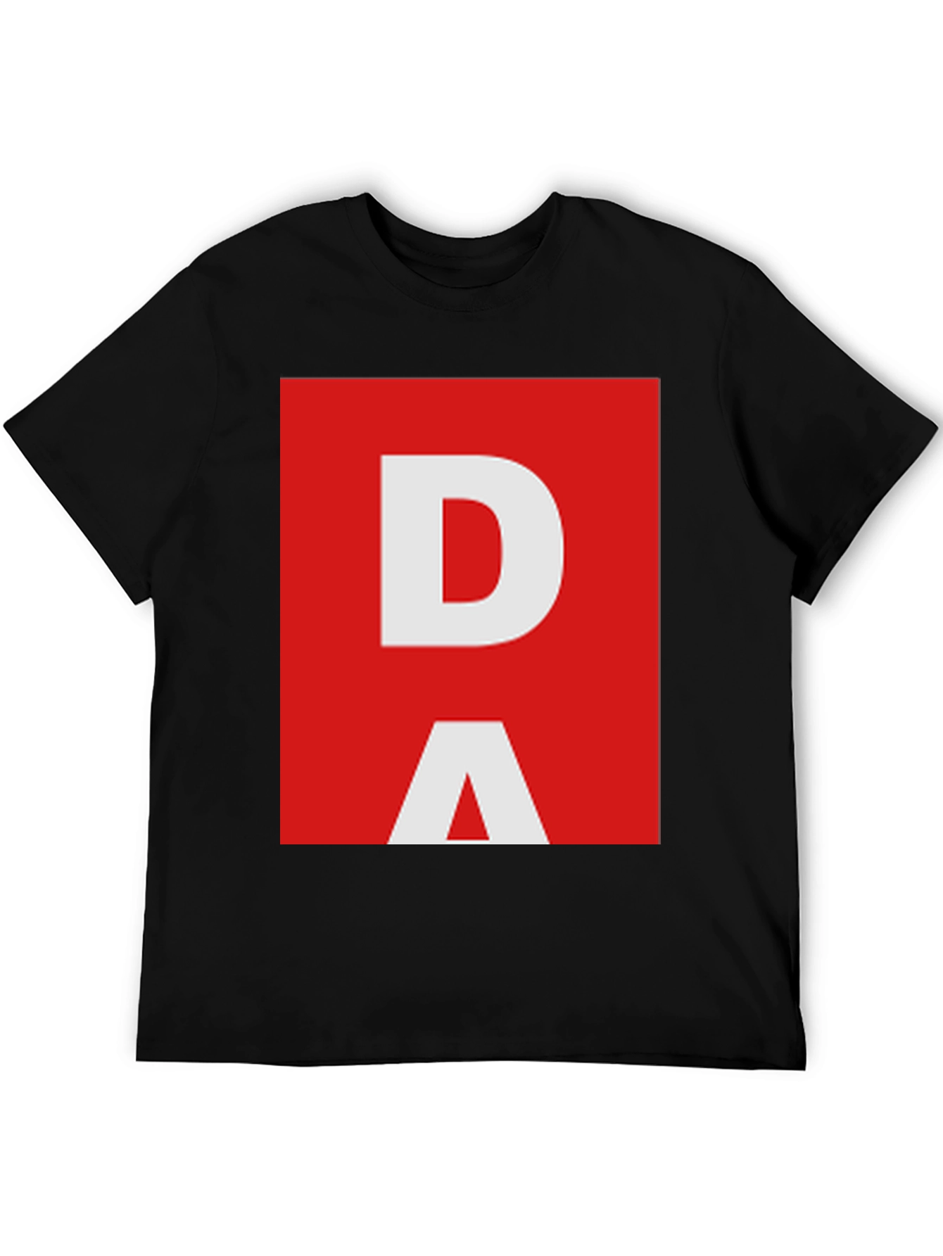 Black DA Graphic Tee - Bold Minimalist Design, Soft Cotton Blend view 5
