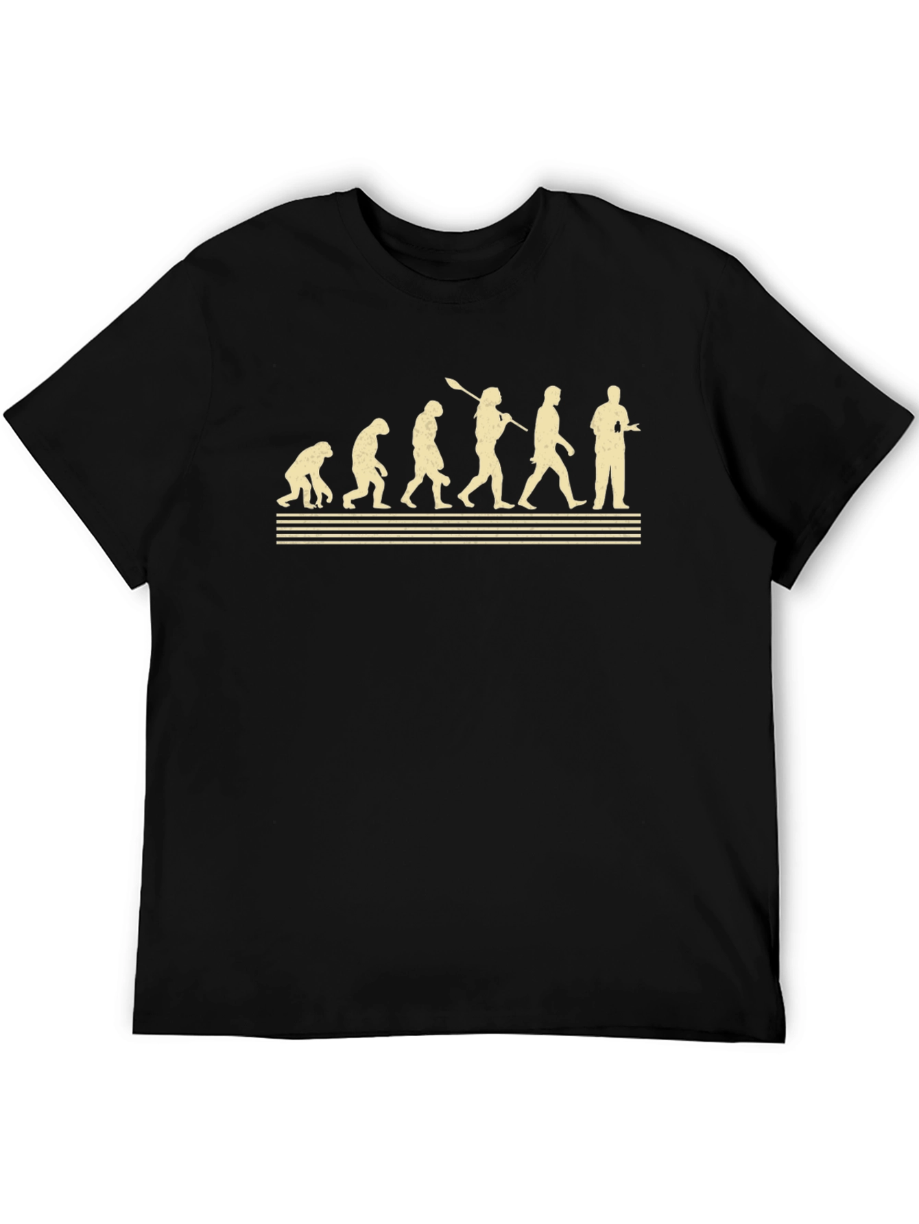 Black Evolution of Man T-Shirt view 5
