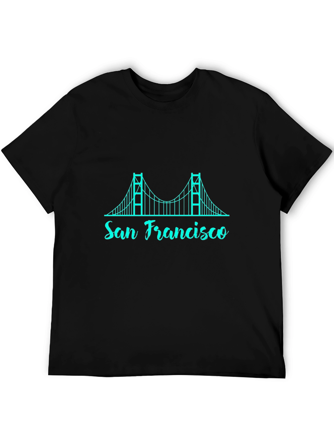 Black San Francisco Bridge Graphic T-Shirt view 5