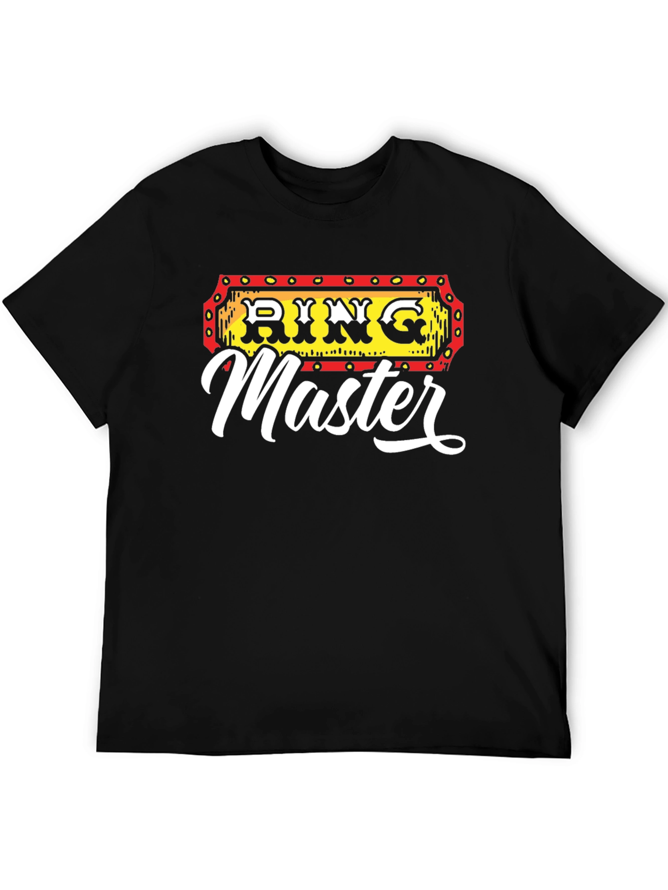 Black Ring Master Graphic Tee - Black Cotton Blend view 5