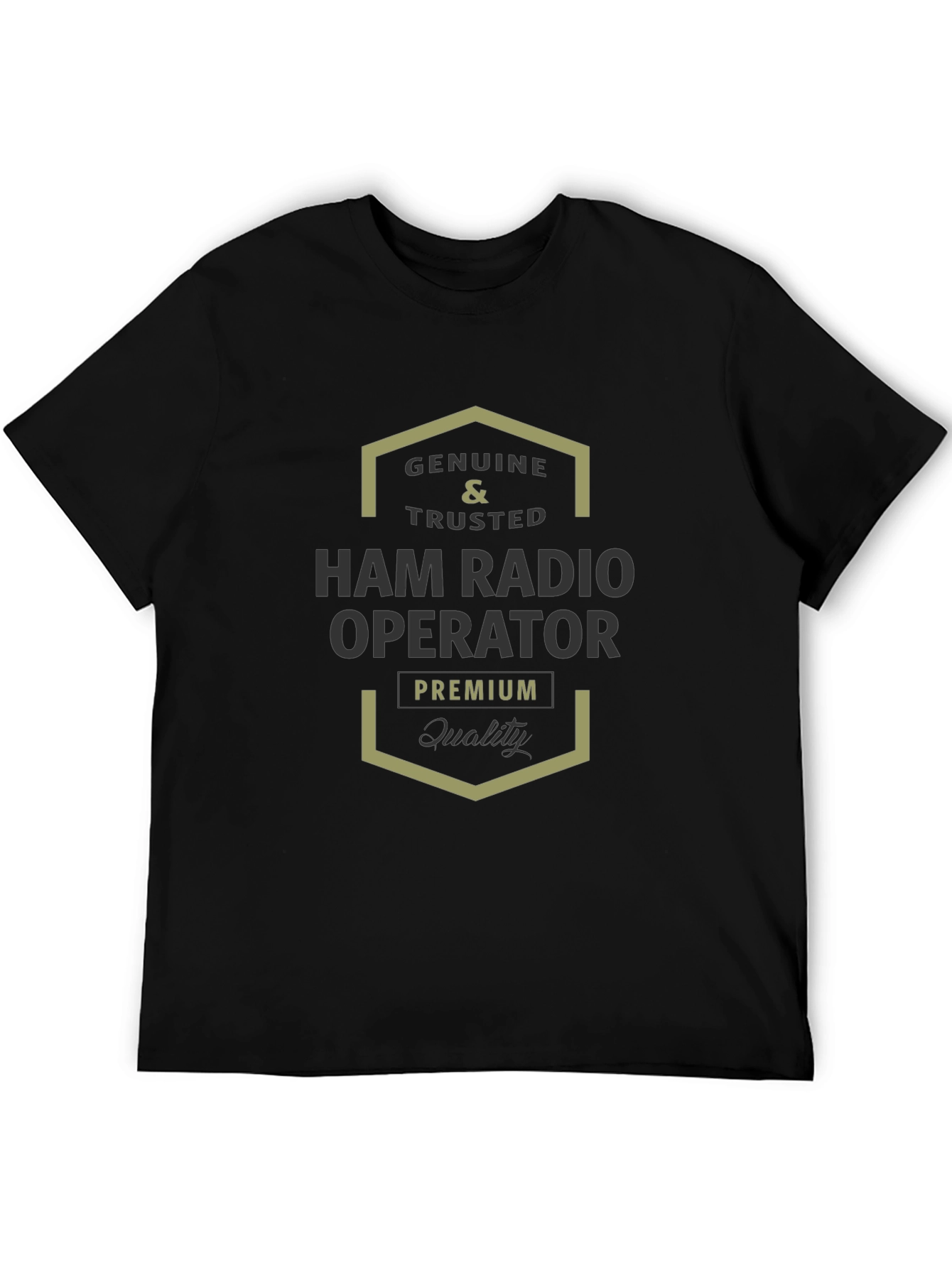 Black Ham Radio Operator Premium Quality T-Shirt view 5