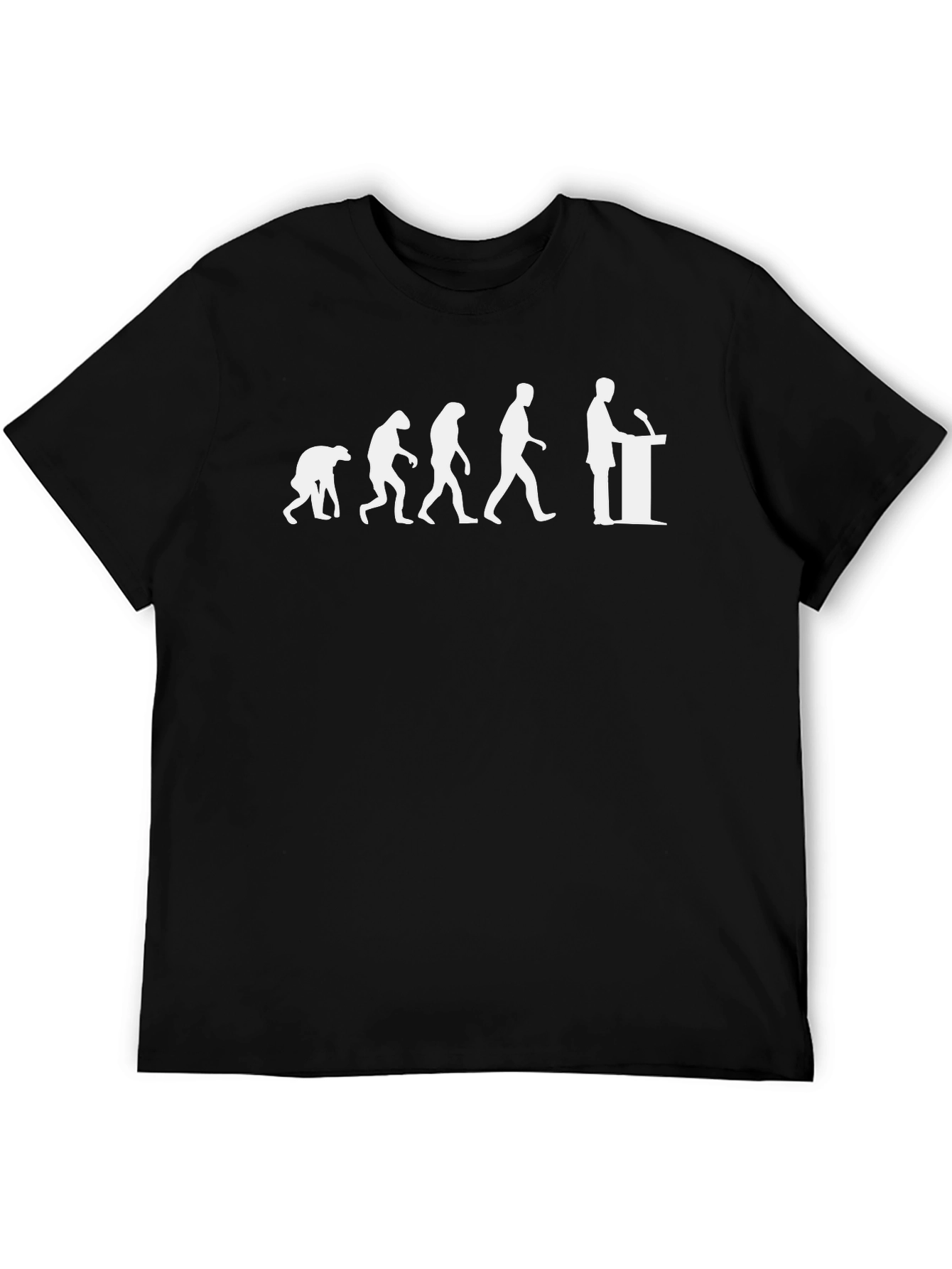 Black Evolution of Man T-Shirt view 5