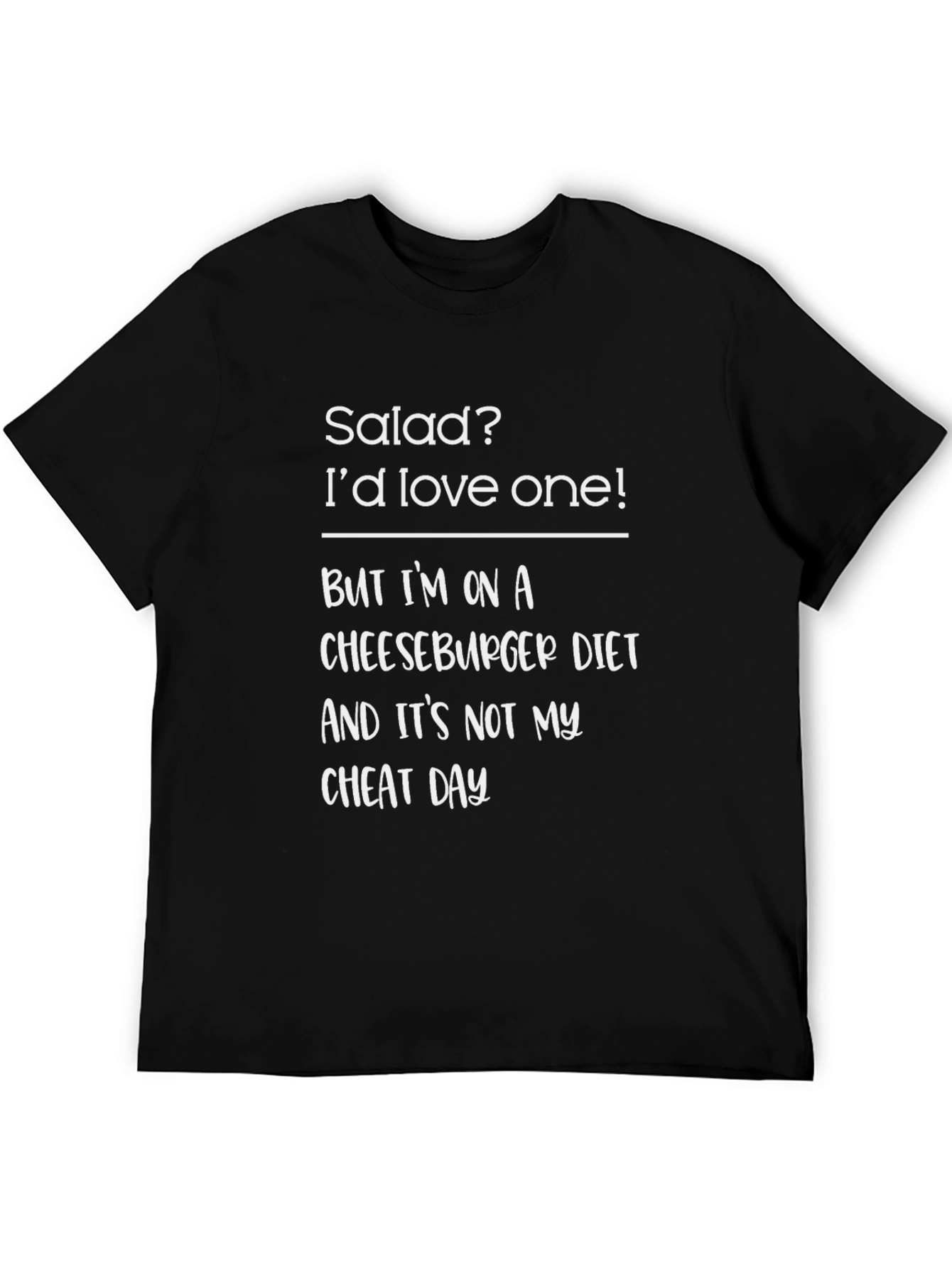 Black Cheeseburger Diet T-Shirt - Funny Foodie Tee view 5