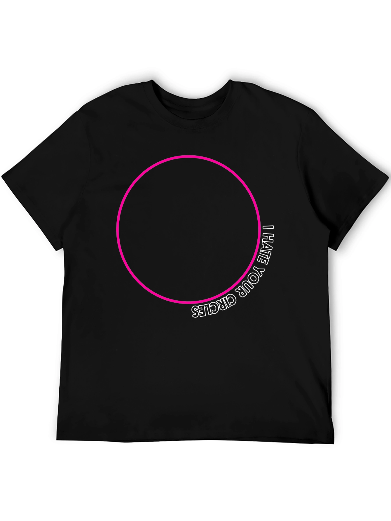 Black I Hate Your Circles Graphic Tee view 5