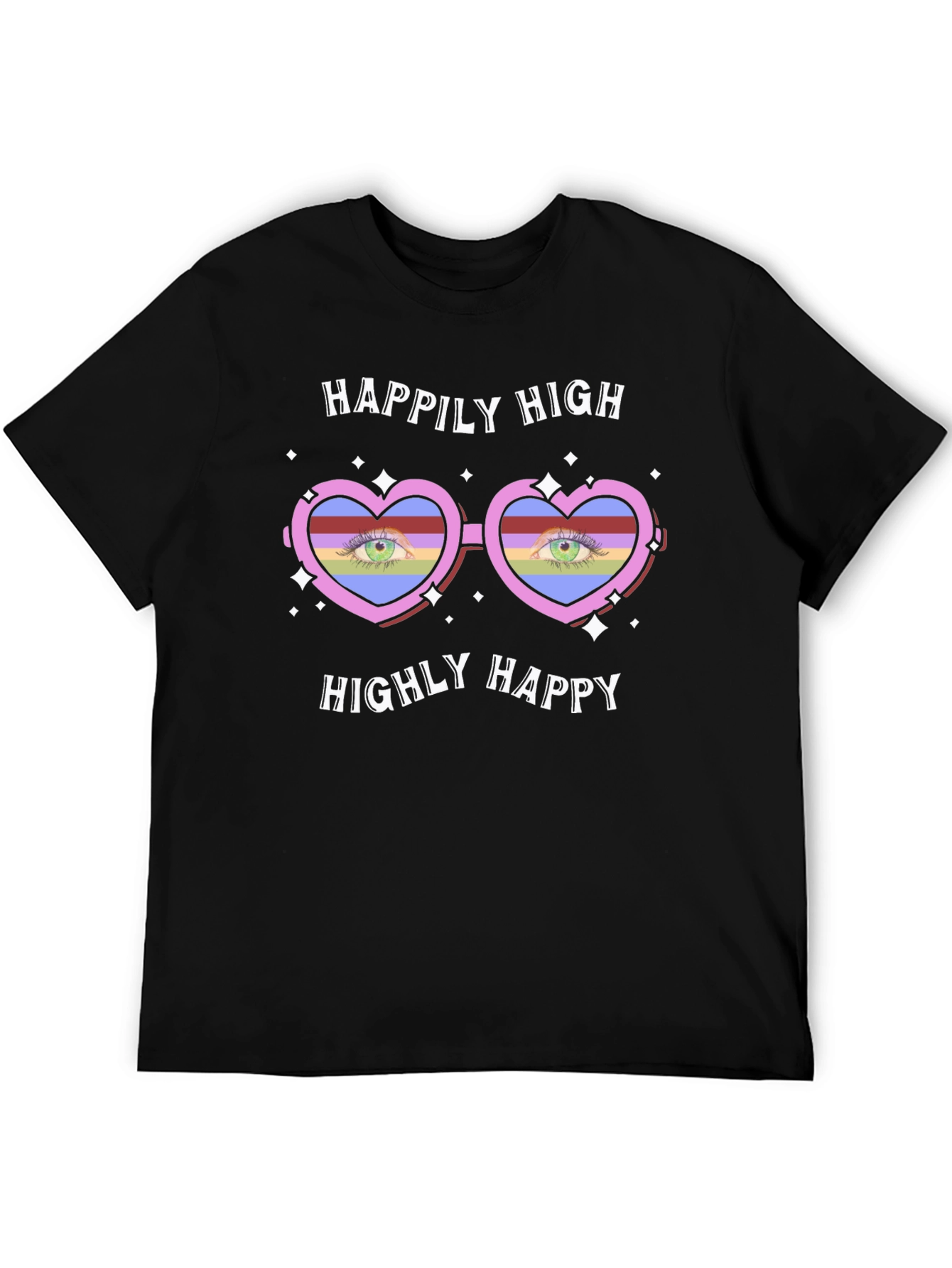 Black Happily High Graphic Tee view 5