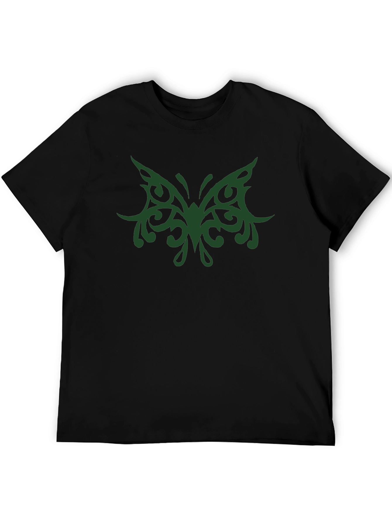 Black Butterfly Graphic Tee - Black Casual T-Shirt view 5