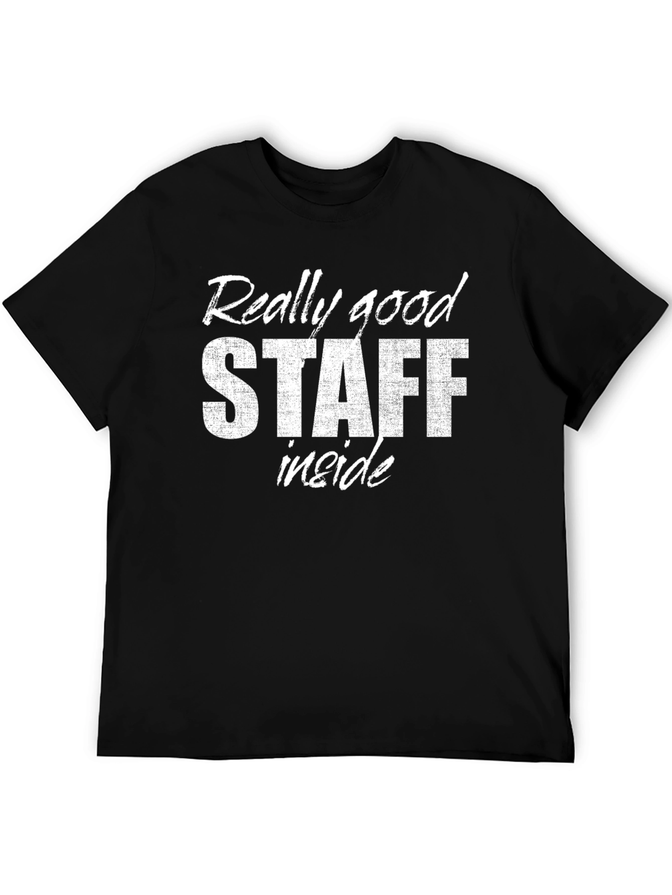 Black Funny Staff Inside T-Shirt view 5