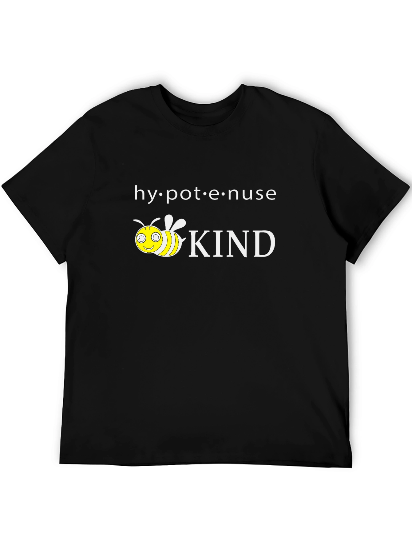 Black Hypotenuse Kind T-Shirt, Bee Kind Shirt view 5