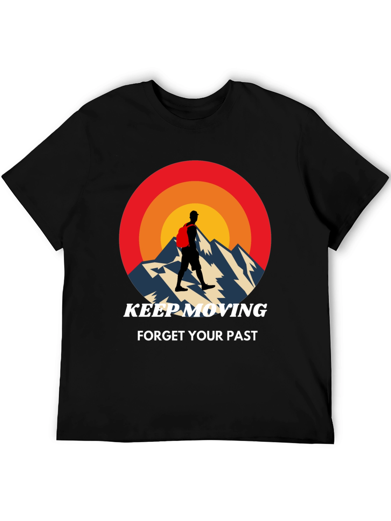 Black Keep Moving Mountain T-Shirt view 5