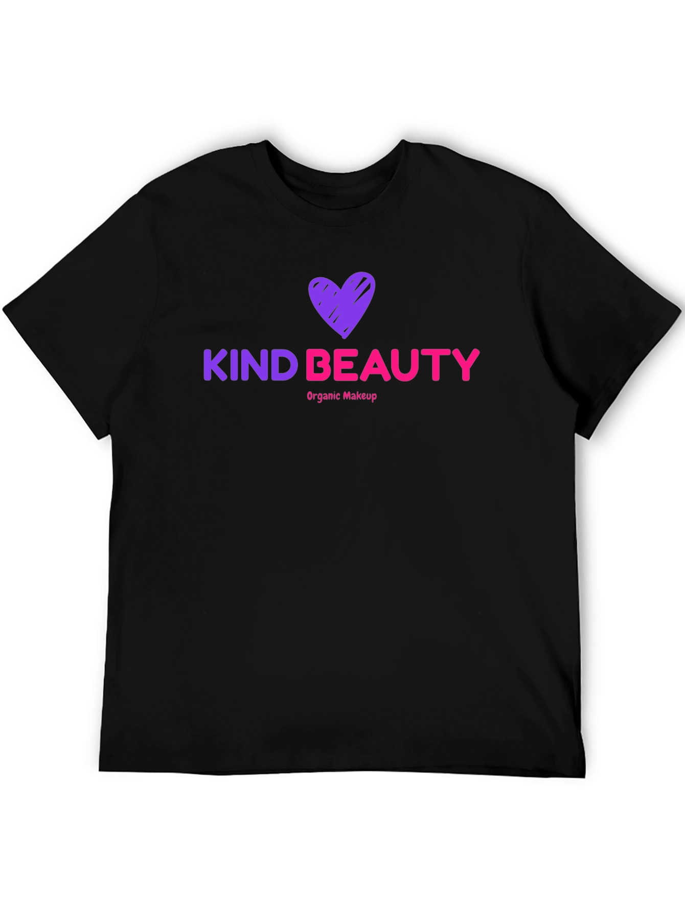Black Kind Beauty T-Shirt Organic Makeup Black Tee view 5