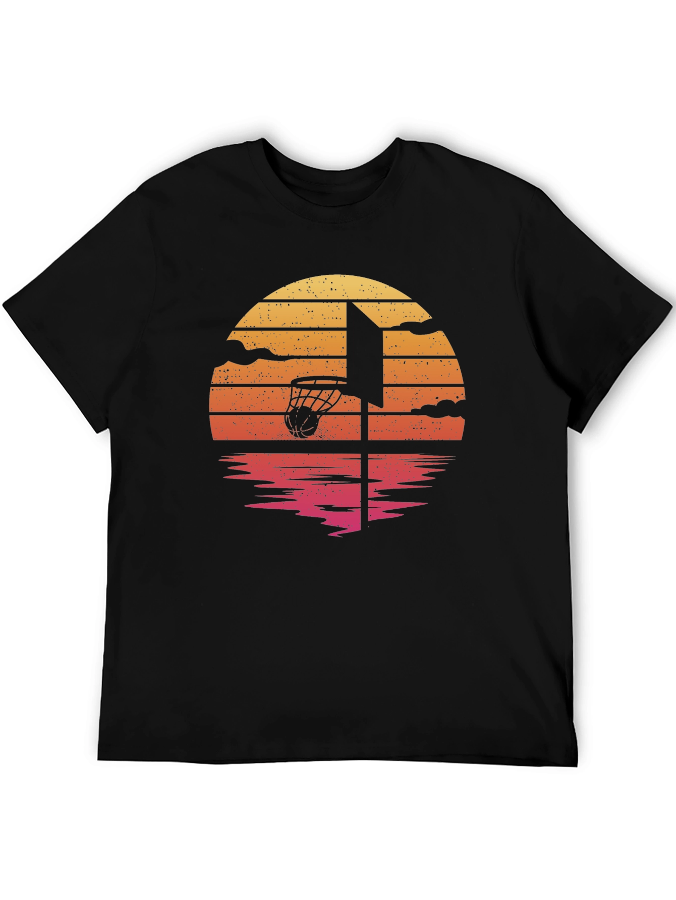 Black Sunset Basketball Graphic Tee view 5