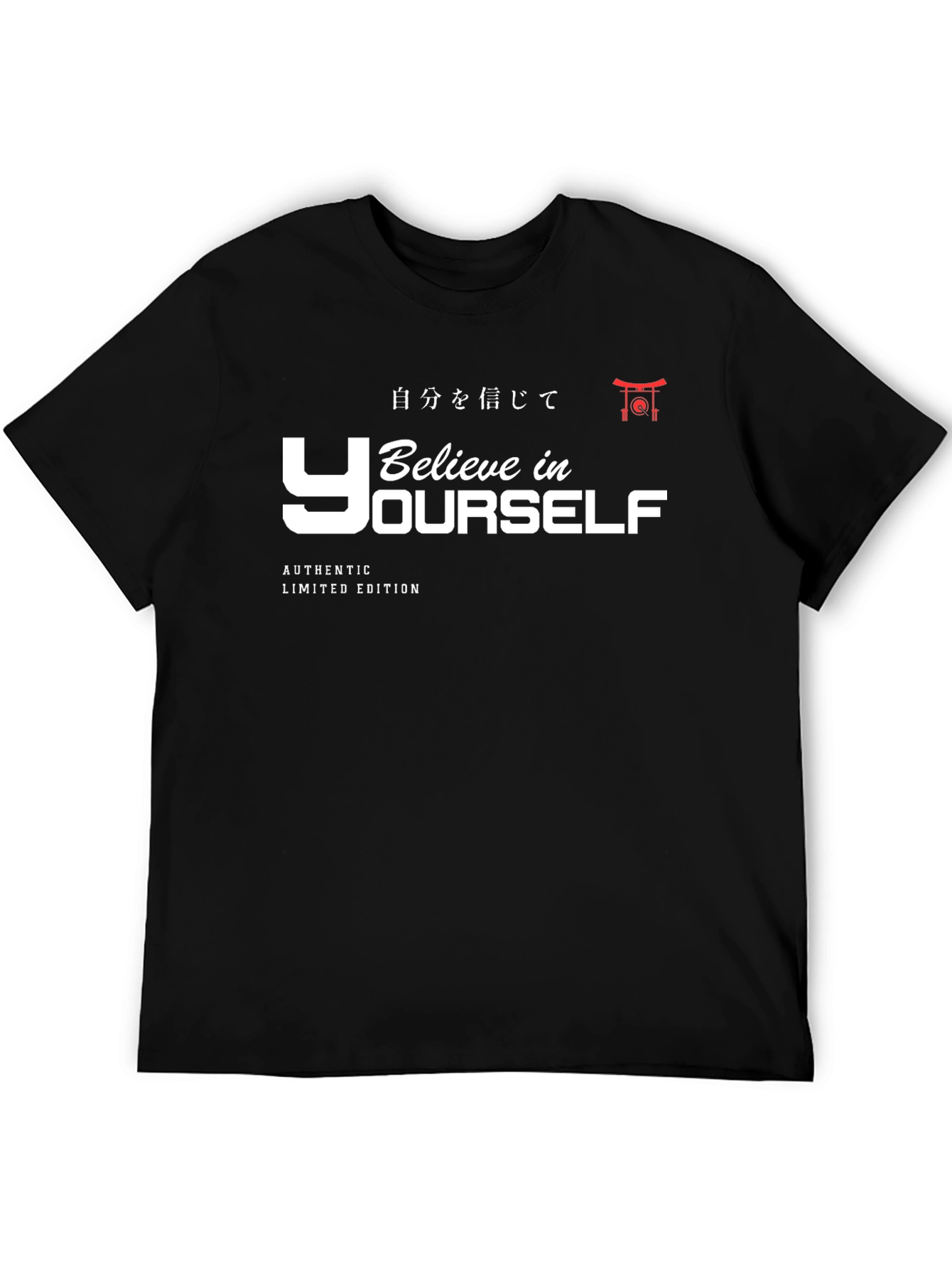 Black Believe In Yourself Graphic T-Shirt - Black view 5