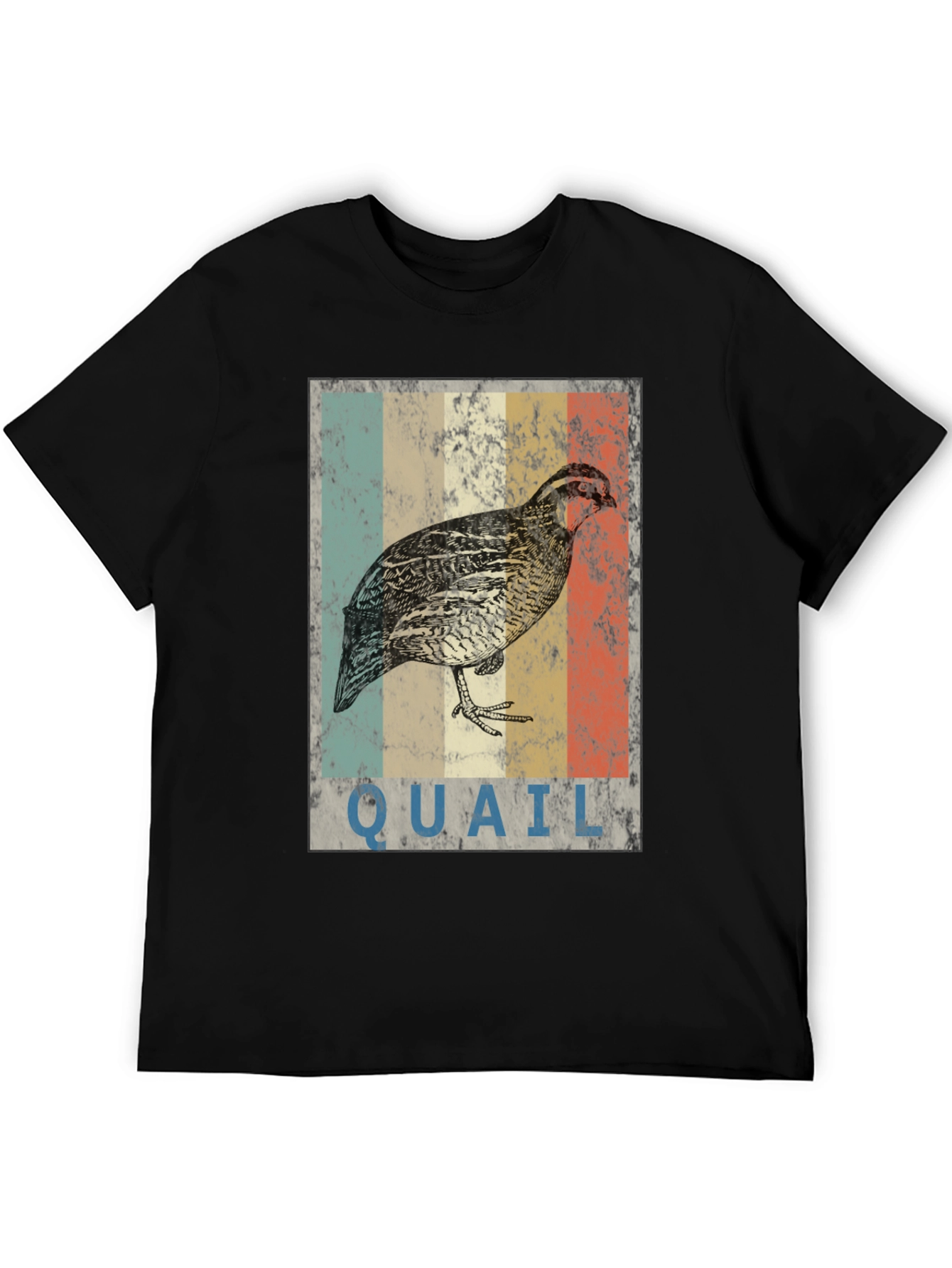 Black Vintage Quail Graphic T-Shirt view 5