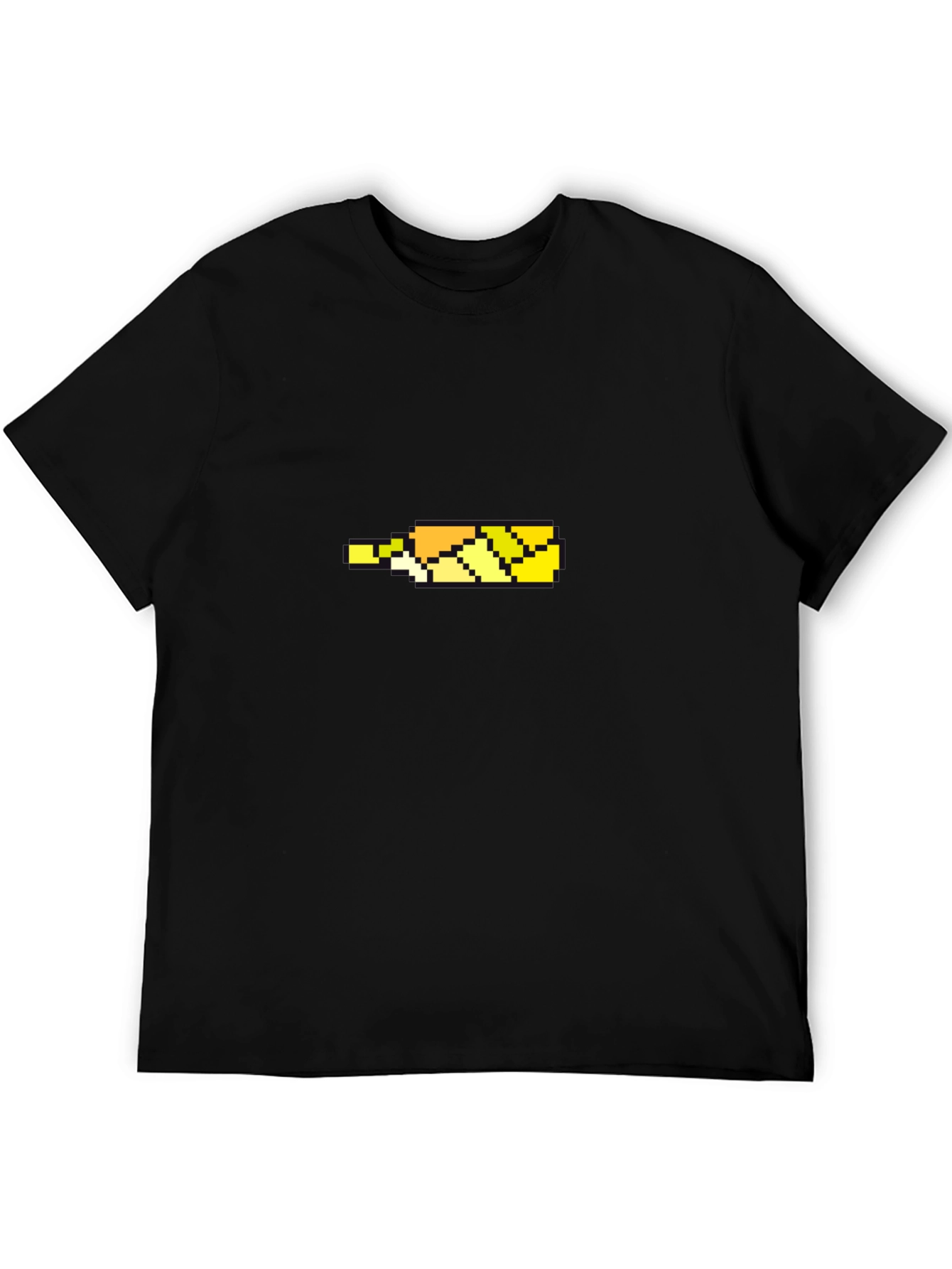 Black Pixel Art Graphic Tee - Retro Style view 5