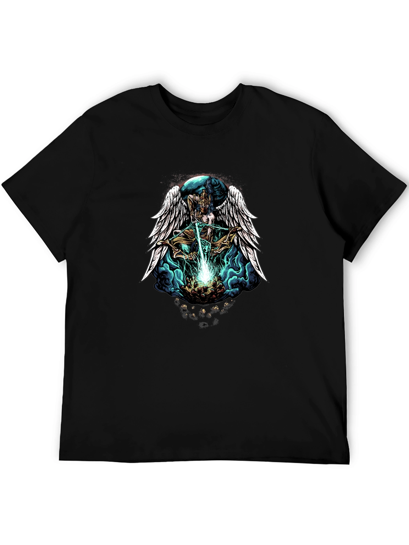 Black Winged Angel Archer Graphic Tee view 5