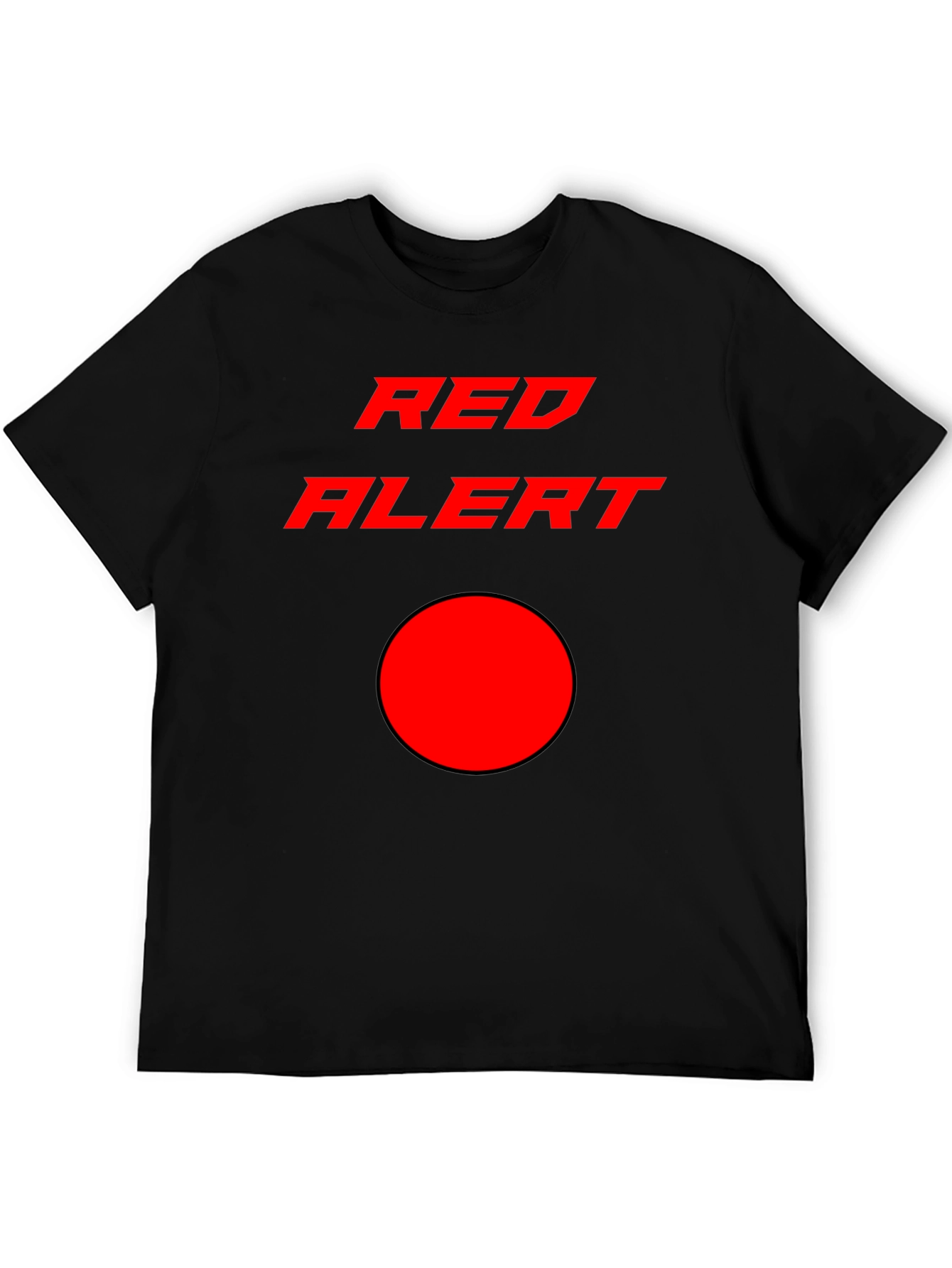 Black Red Alert Graphic T-Shirt - Stylish & Eye-Catching Design view 5