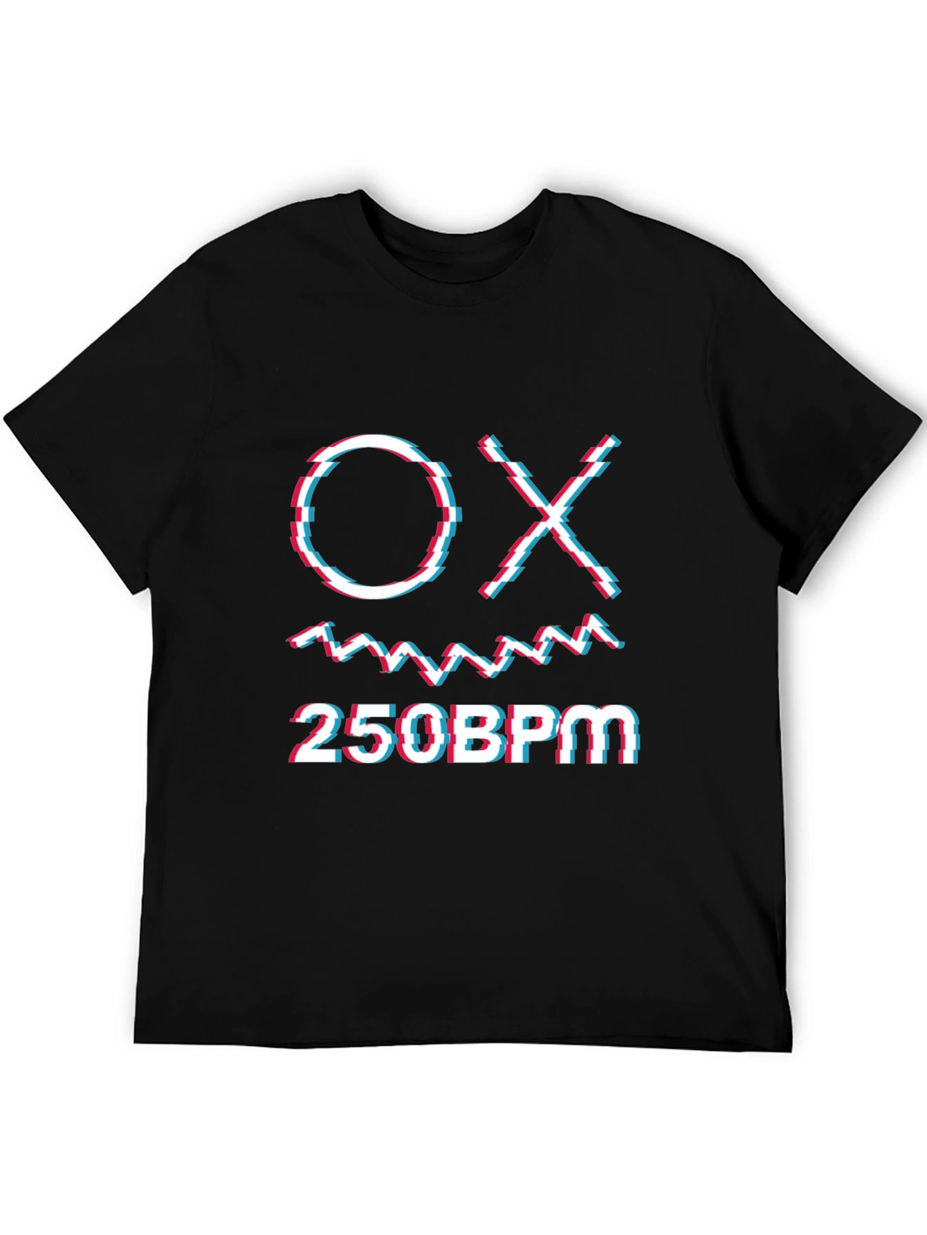 Black OX 250BPM Graphic Tee - Glitch Style view 5