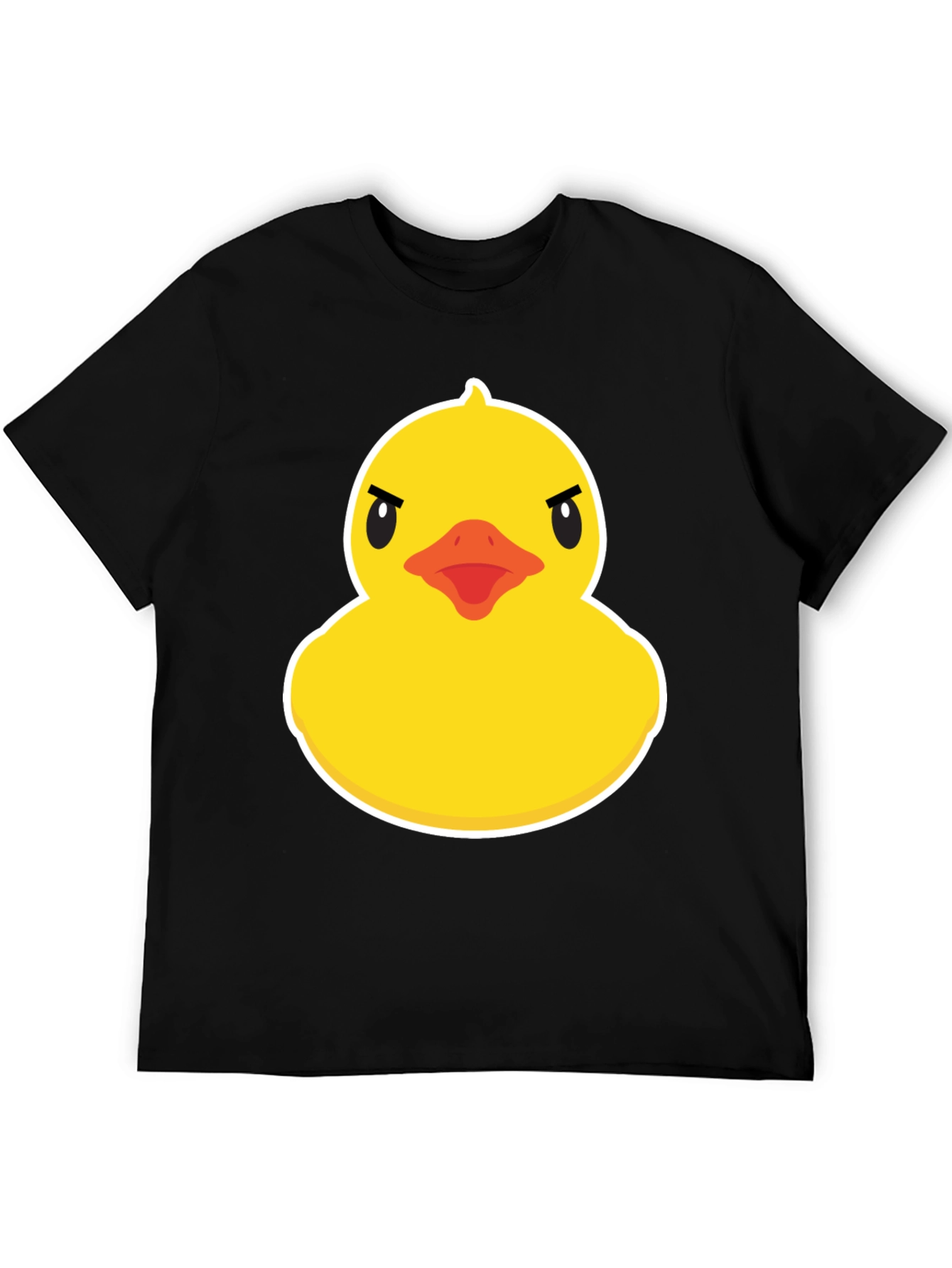 Black Angry Duck Graphic T-Shirt - Unique Design view 5