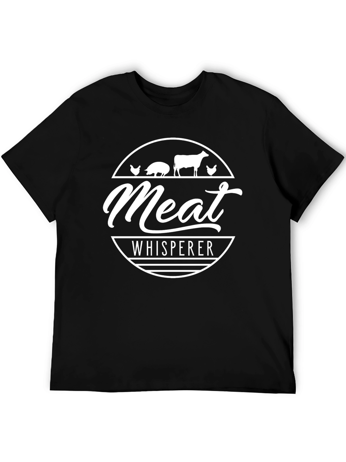Black Meat Whisperer T-Shirt - Funny BBQ Grilling Tee view 5