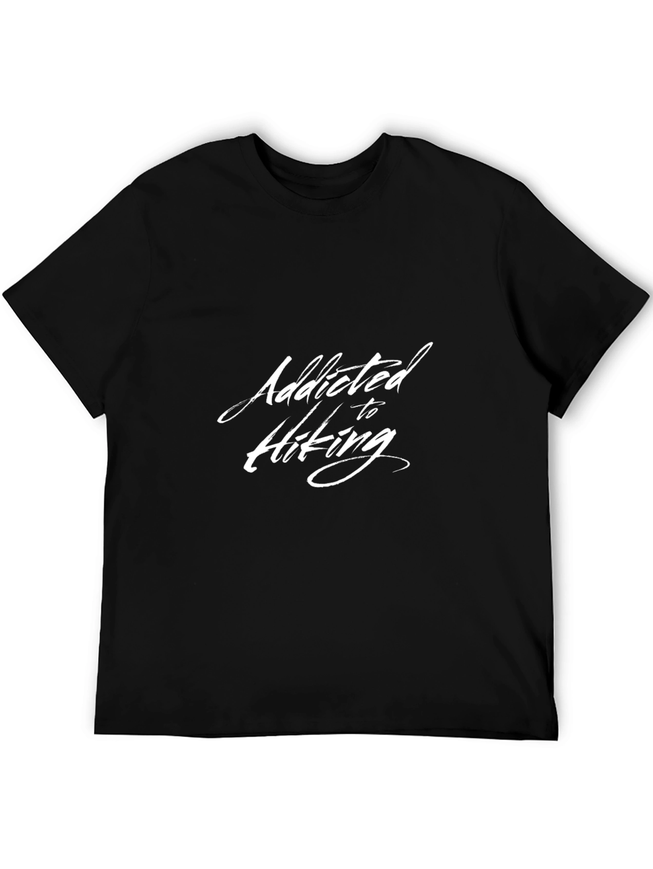 Black Addicted to Hiking Black Graphic Tee view 5
