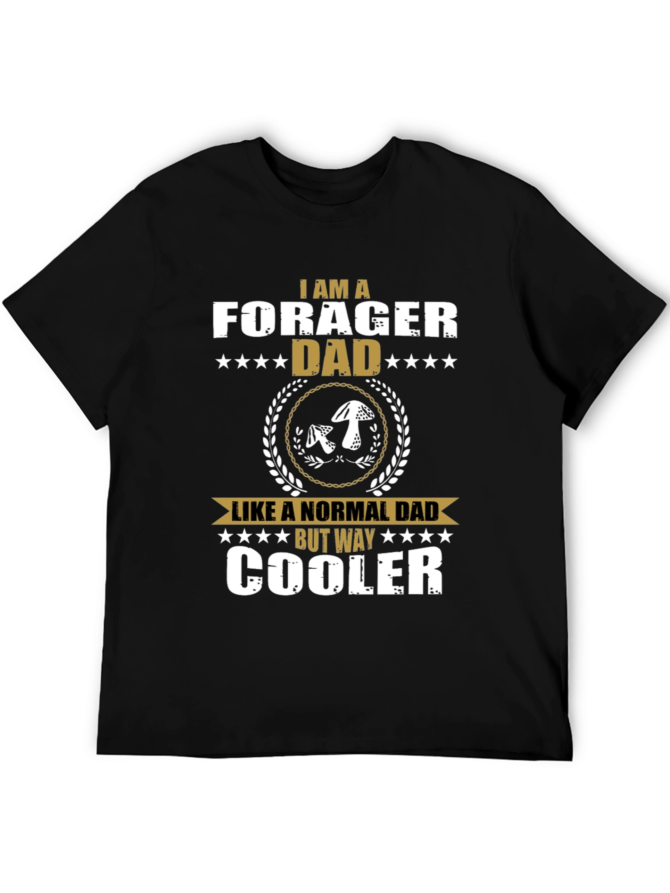 Black Forager Dad Graphic Tee - Cool Mushroom Lover Shirt view 5