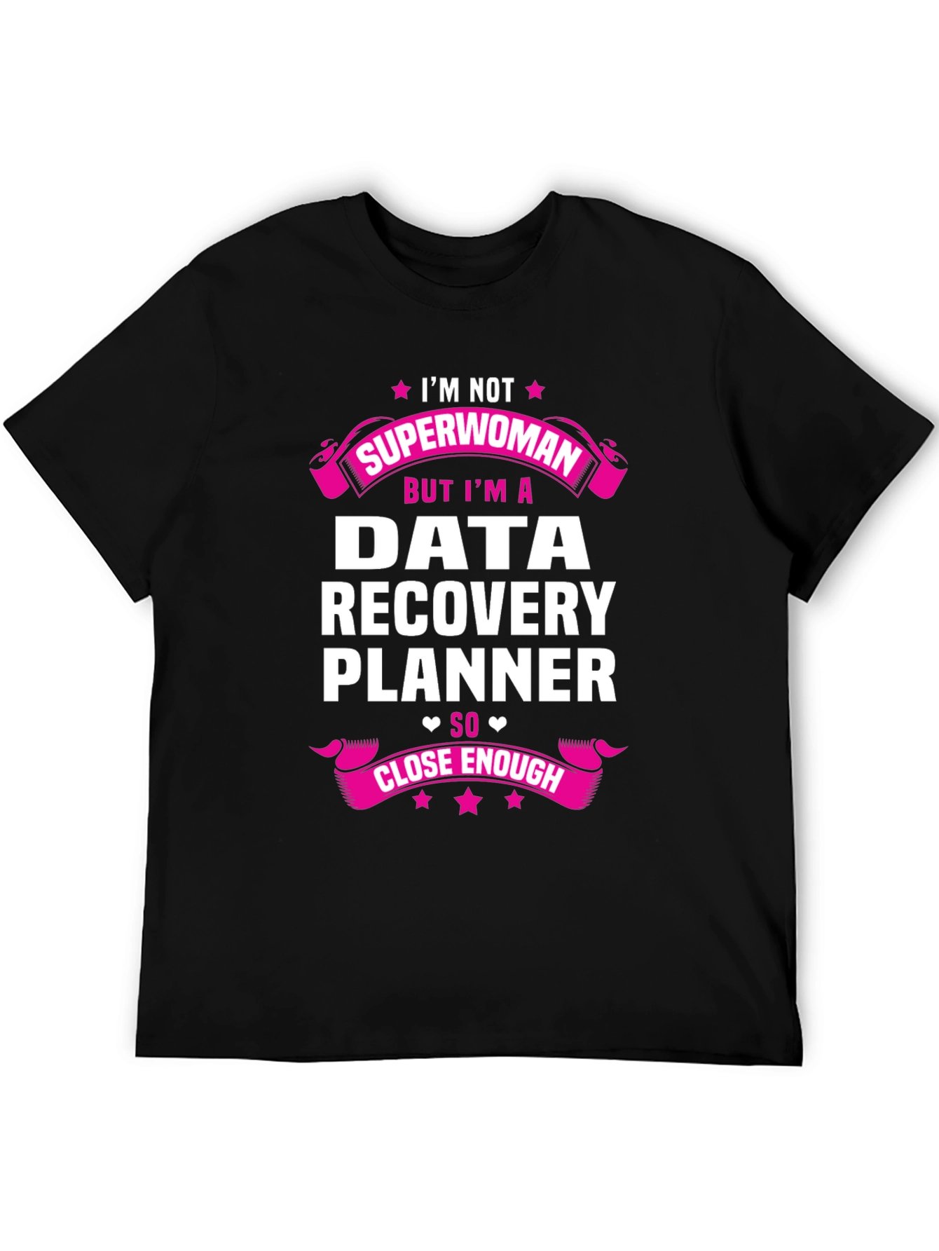 Black Data Recovery Planner Novelty T-Shirt view 5